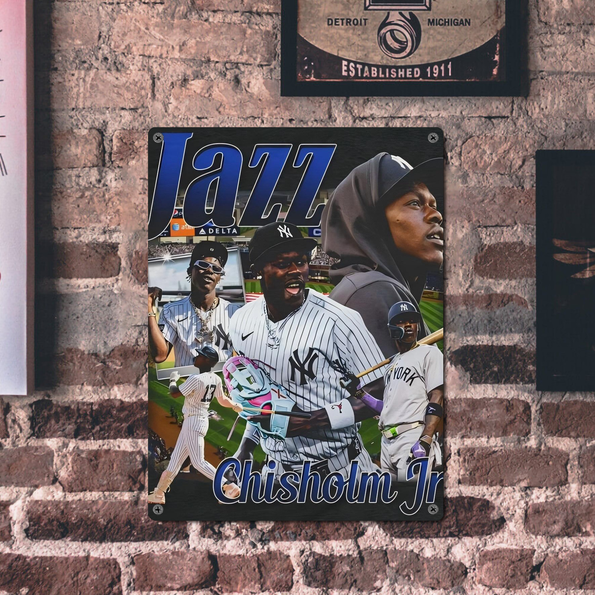 Jazz Chisholm Jr. 55 Vintage Metal Tin Sign 12x16inch – Retro Wall Art Decor For Home, Bar, Kitchen, Bedroom, Office – Durable Iron Sheet Poster, Easy To Hang, Full-Color Printing