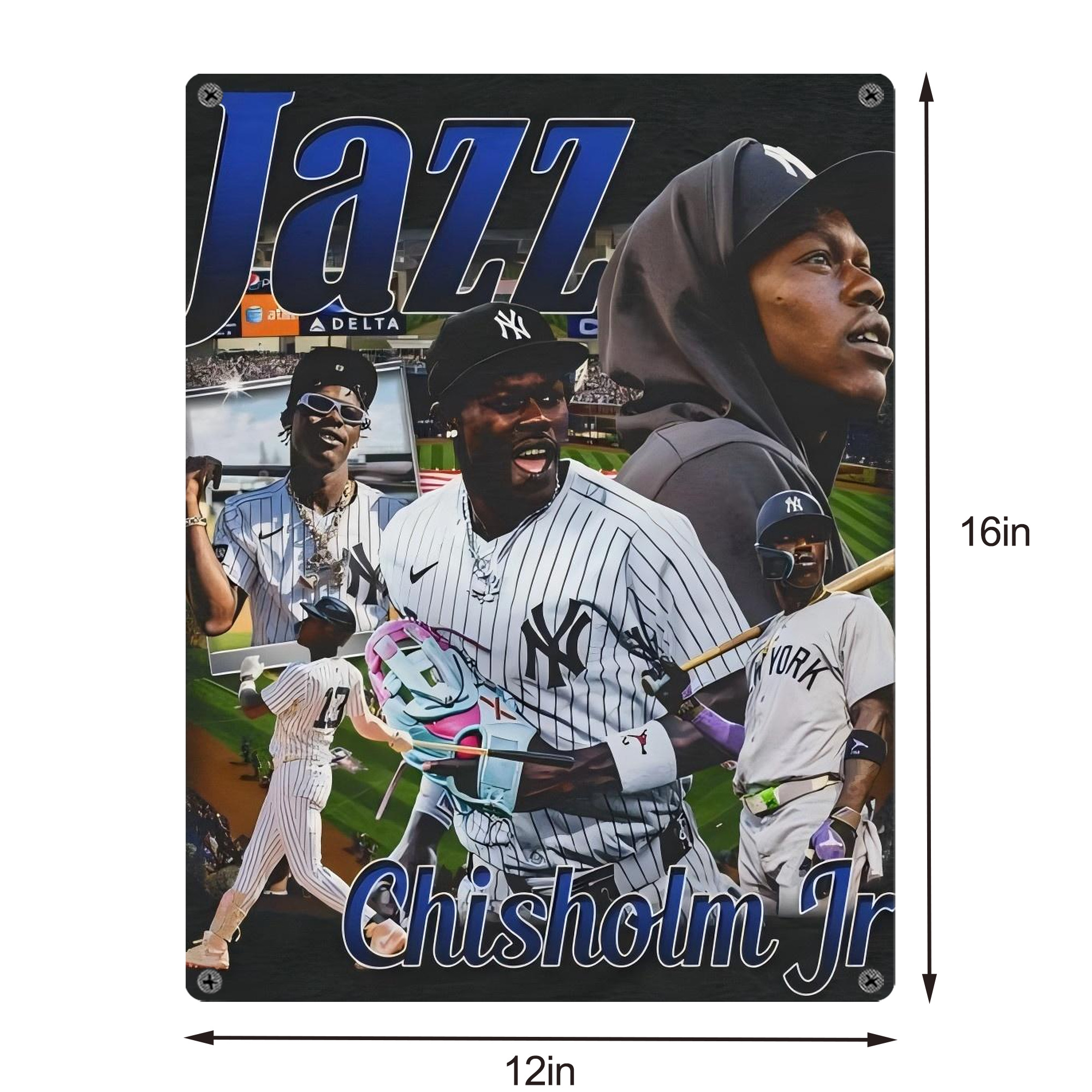 Jazz Chisholm Jr. 55 Vintage Metal Tin Sign 12x16inch – Retro Wall Art Decor For Home, Bar, Kitchen, Bedroom, Office – Durable Iron Sheet Poster, Easy To Hang, Full-Color Printing