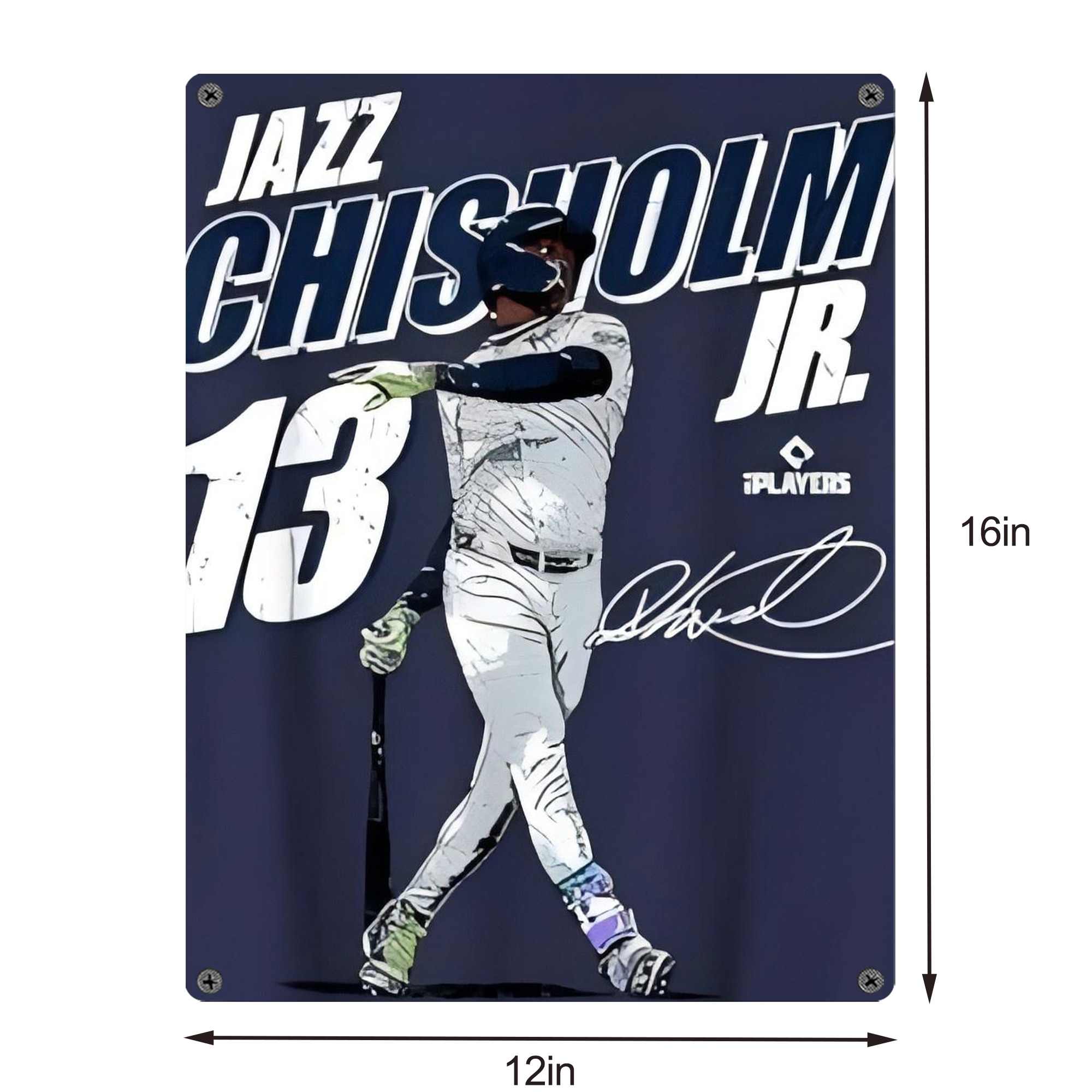 Jazz Chisholm Jr. 59 Vintage Metal Tin Sign 12x16inch – Retro Wall Art Decor For Home, Bar, Kitchen, Bedroom, Office – Durable Iron Sheet Poster, Easy To Hang, Full-Color Printing