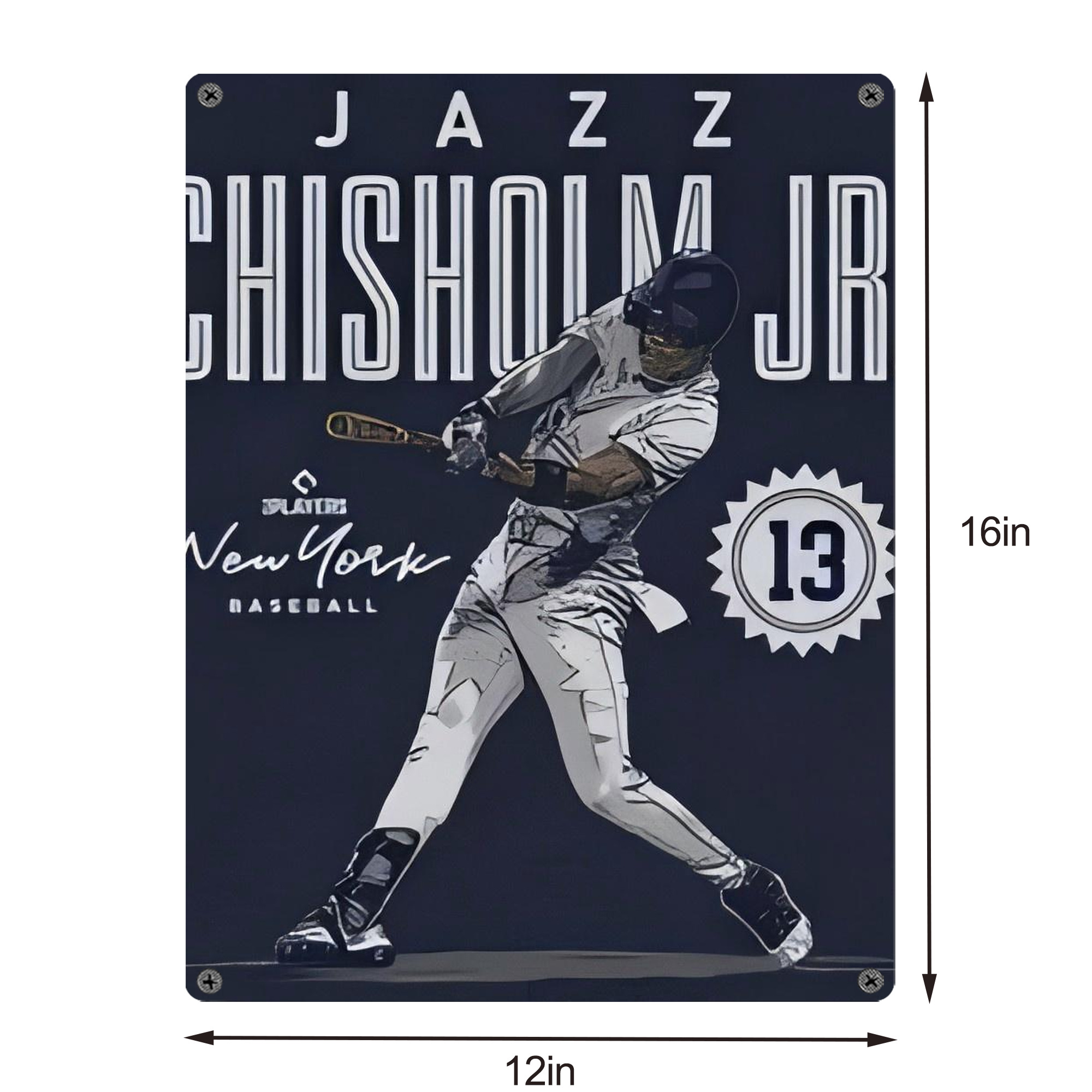 Jazz Chisholm Jr. 60 Vintage Metal Tin Sign 12x16inch – Retro Wall Art Decor For Home, Bar, Kitchen, Bedroom, Office – Durable Iron Sheet Poster, Easy To Hang, Full-Color Printing