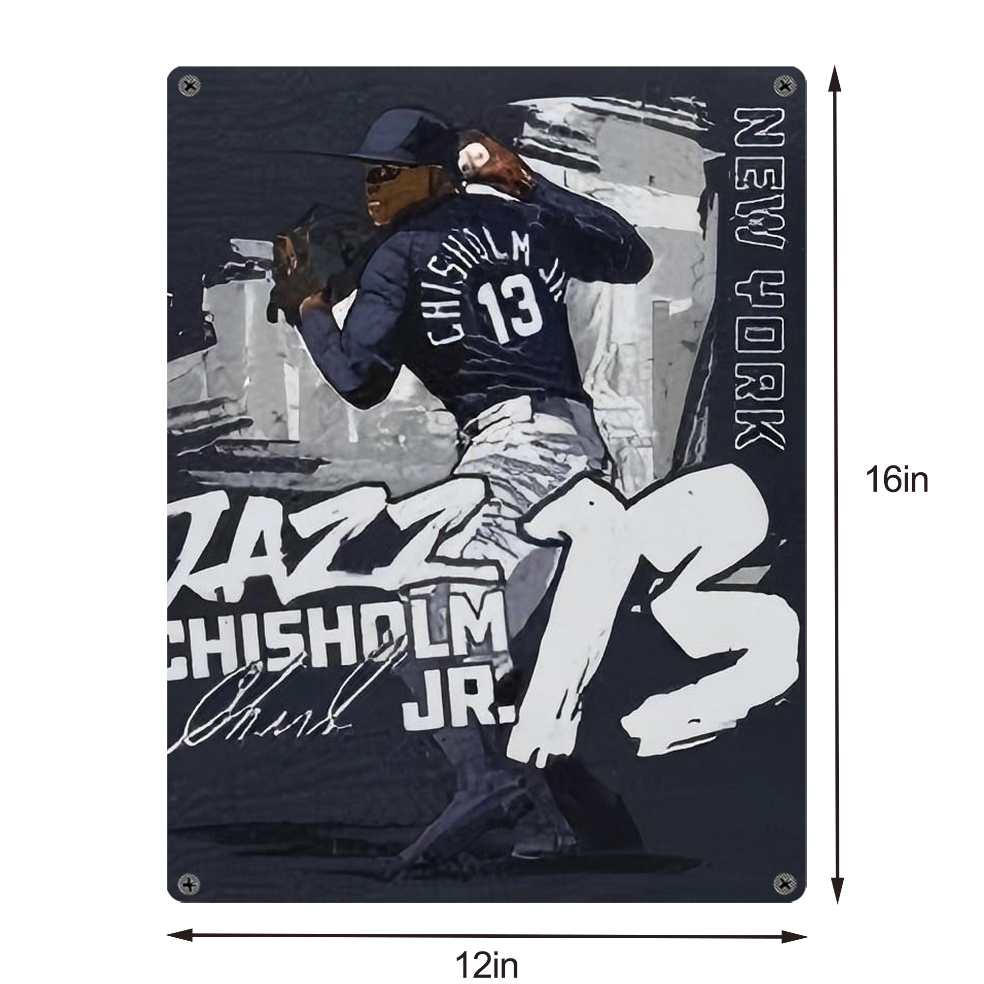 Jazz Chisholm Jr. 61 Vintage Metal Tin Sign 12x16inch – Retro Wall Art Decor For Home, Bar, Kitchen, Bedroom, Office – Durable Iron Sheet Poster, Easy To Hang, Full-Color Printing