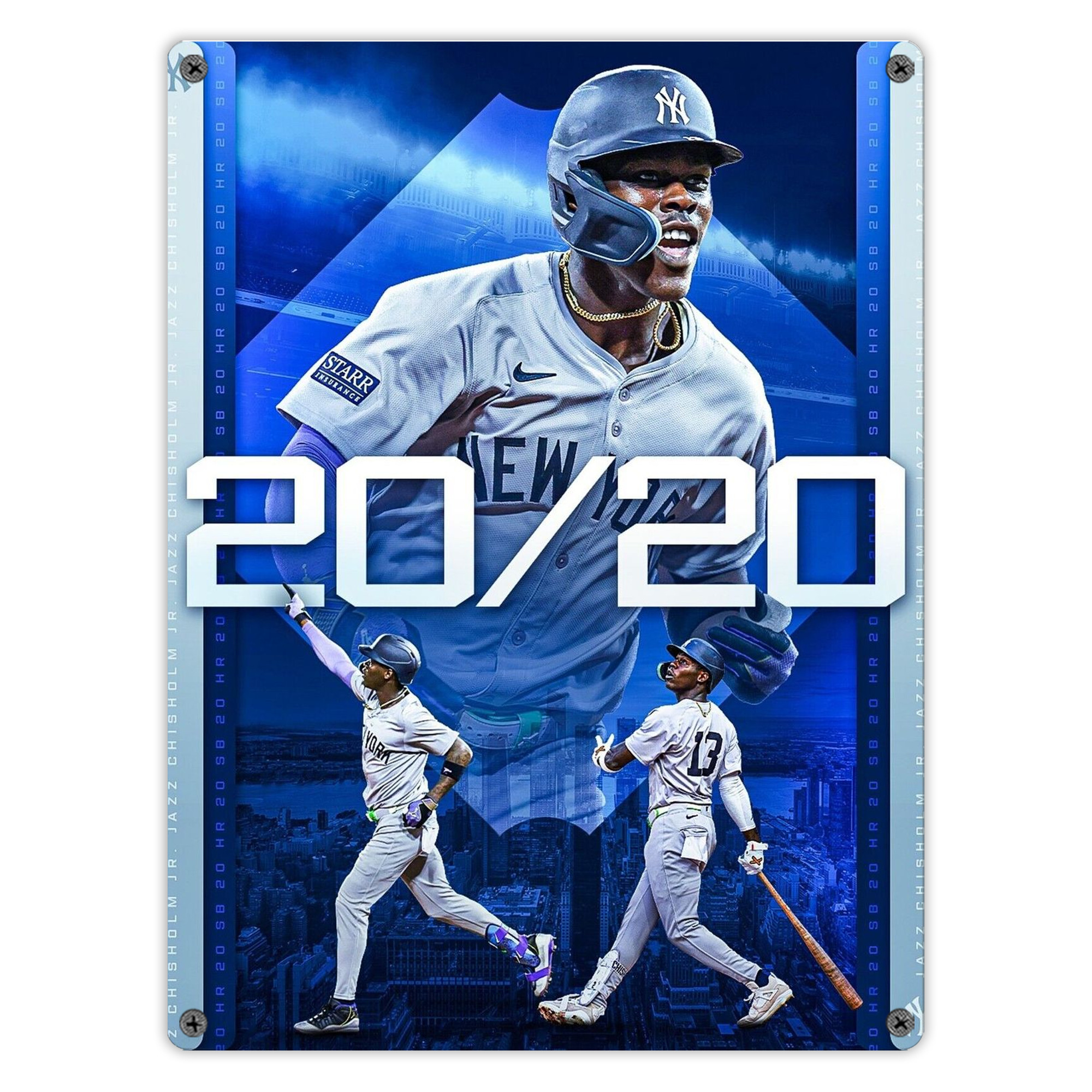 Jazz Chisholm Jr. 34 Vintage Metal Tin Sign 12x16inch – Retro Wall Art Decor For Home, Bar, Kitchen, Bedroom, Office – Durable Iron Sheet Poster, Easy To Hang, Full-Color Printing