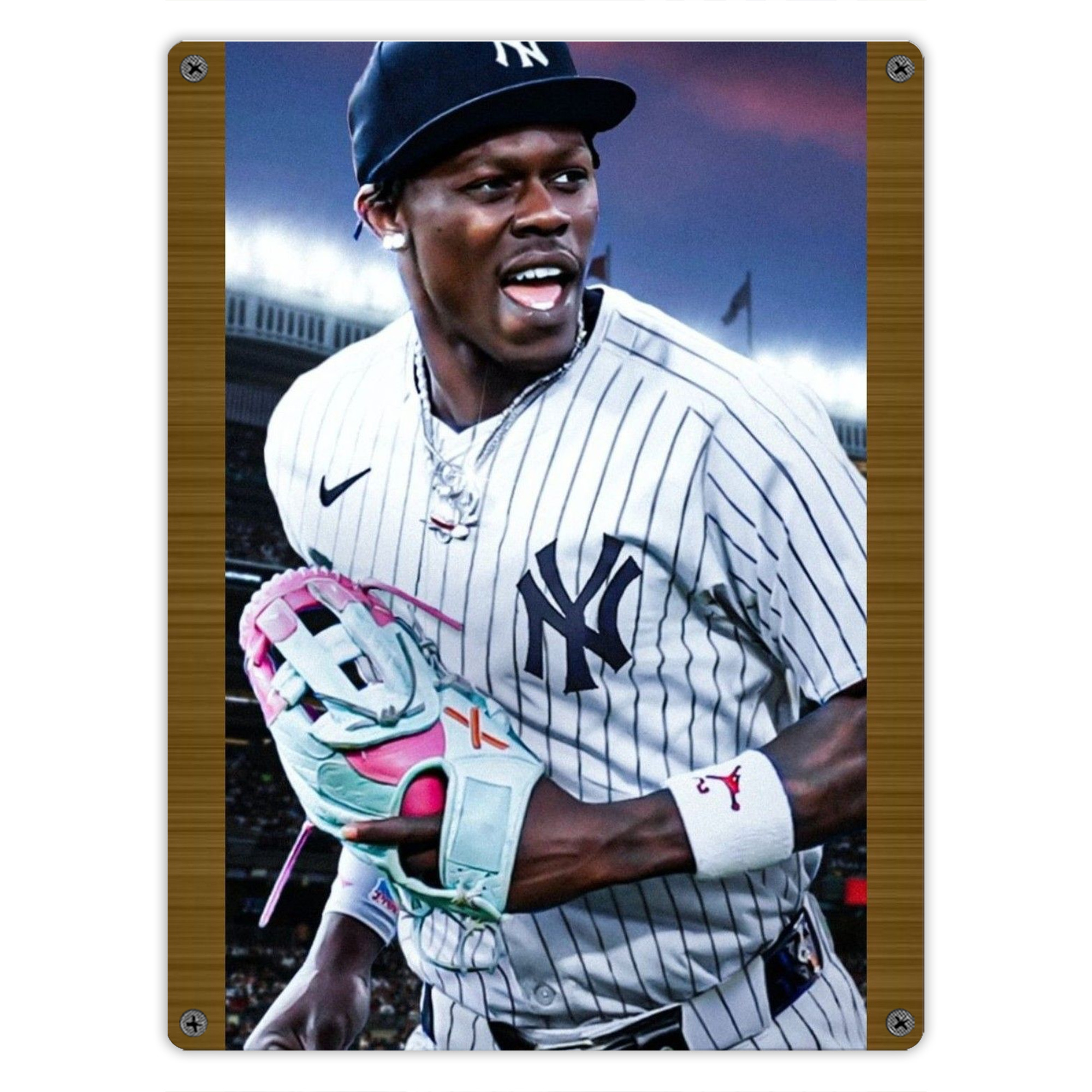 Jazz Chisholm Jr. 44 Vintage Metal Tin Sign 12x16inch – Retro Wall Art Decor For Home, Bar, Kitchen, Bedroom, Office – Durable Iron Sheet Poster, Easy To Hang, Full-Color Printing