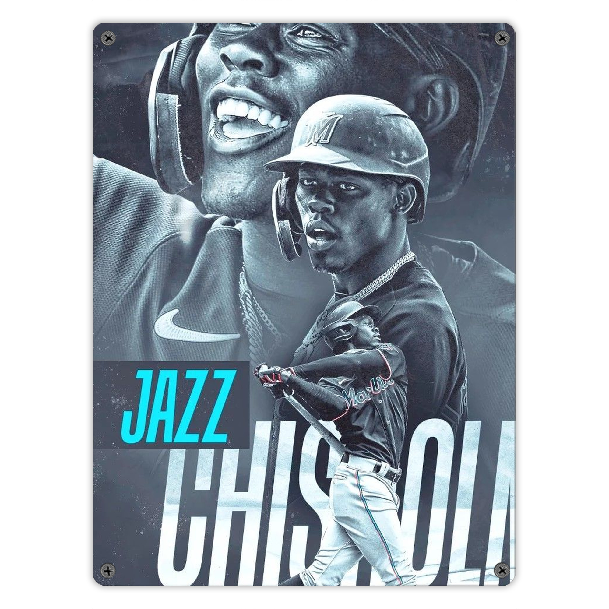 Jazz Chisholm Jr. 45 Vintage Metal Tin Sign 12x16inch – Retro Wall Art Decor For Home, Bar, Kitchen, Bedroom, Office – Durable Iron Sheet Poster, Easy To Hang, Full-Color Printing