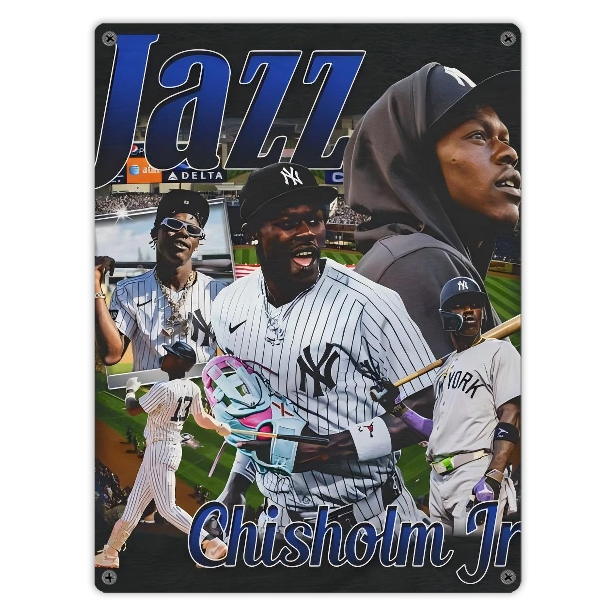 Jazz Chisholm Jr. 55 Vintage Metal Tin Sign 12x16inch – Retro Wall Art Decor For Home, Bar, Kitchen, Bedroom, Office – Durable Iron Sheet Poster, Easy To Hang, Full-Color Printing