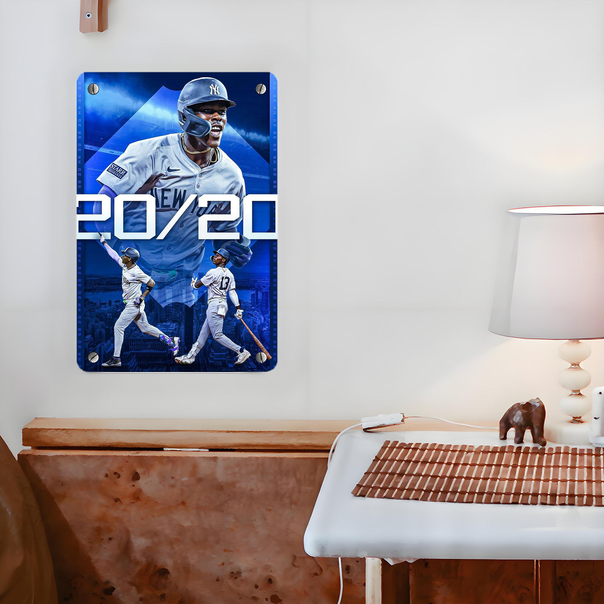 Jazz Chisholm Jr. 34 Metal Tin Sign 8x12inch - High-Quality Full-Print Decorative Wall Art, Durable Rust-Resistant Metal Plaque For Living Room, Bedroom, Kitchen, Office, Bar Décor