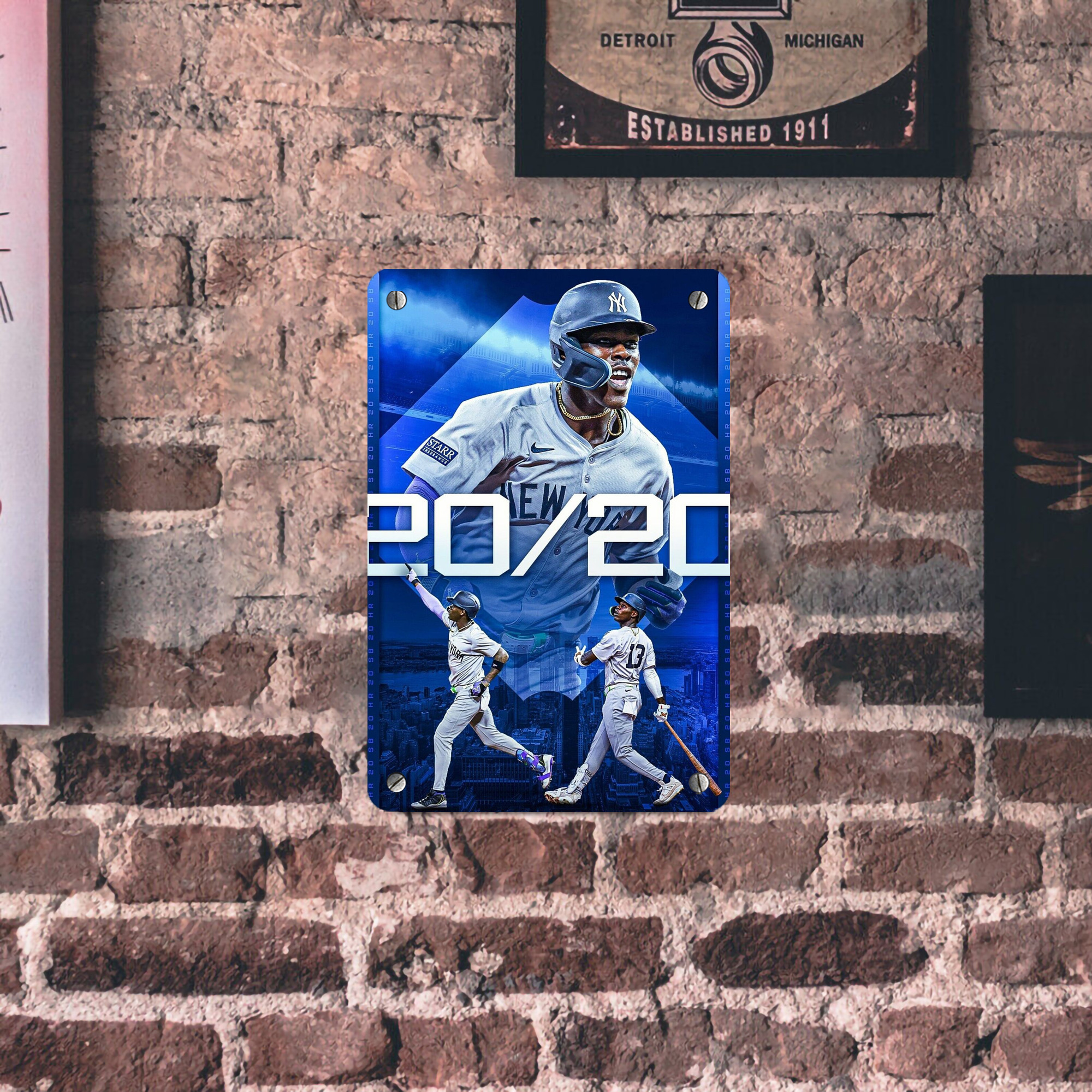 Jazz Chisholm Jr. 34 Metal Tin Sign 8x12inch - High-Quality Full-Print Decorative Wall Art, Durable Rust-Resistant Metal Plaque For Living Room, Bedroom, Kitchen, Office, Bar Décor