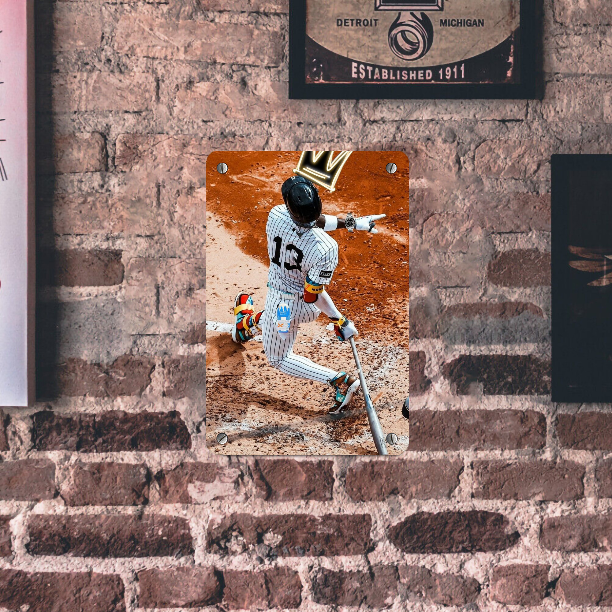 Jazz Chisholm Jr. 35 Metal Tin Sign 8x12inch - High-Quality Full-Print Decorative Wall Art, Durable Rust-Resistant Metal Plaque For Living Room, Bedroom, Kitchen, Office, Bar Décor