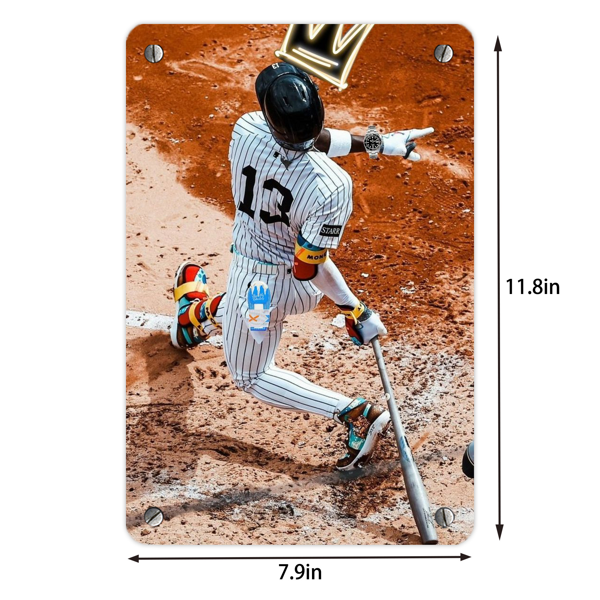 Jazz Chisholm Jr. 35 Metal Tin Sign 8x12inch - High-Quality Full-Print Decorative Wall Art, Durable Rust-Resistant Metal Plaque For Living Room, Bedroom, Kitchen, Office, Bar Décor