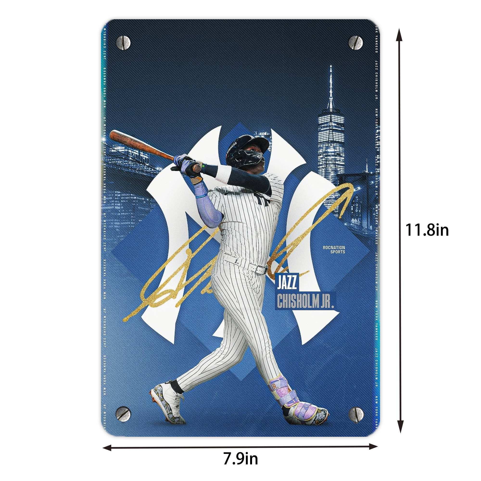 Jazz Chisholm Jr. 36 Metal Tin Sign 8x12inch - High-Quality Full-Print Decorative Wall Art, Durable Rust-Resistant Metal Plaque For Living Room, Bedroom, Kitchen, Office, Bar Décor