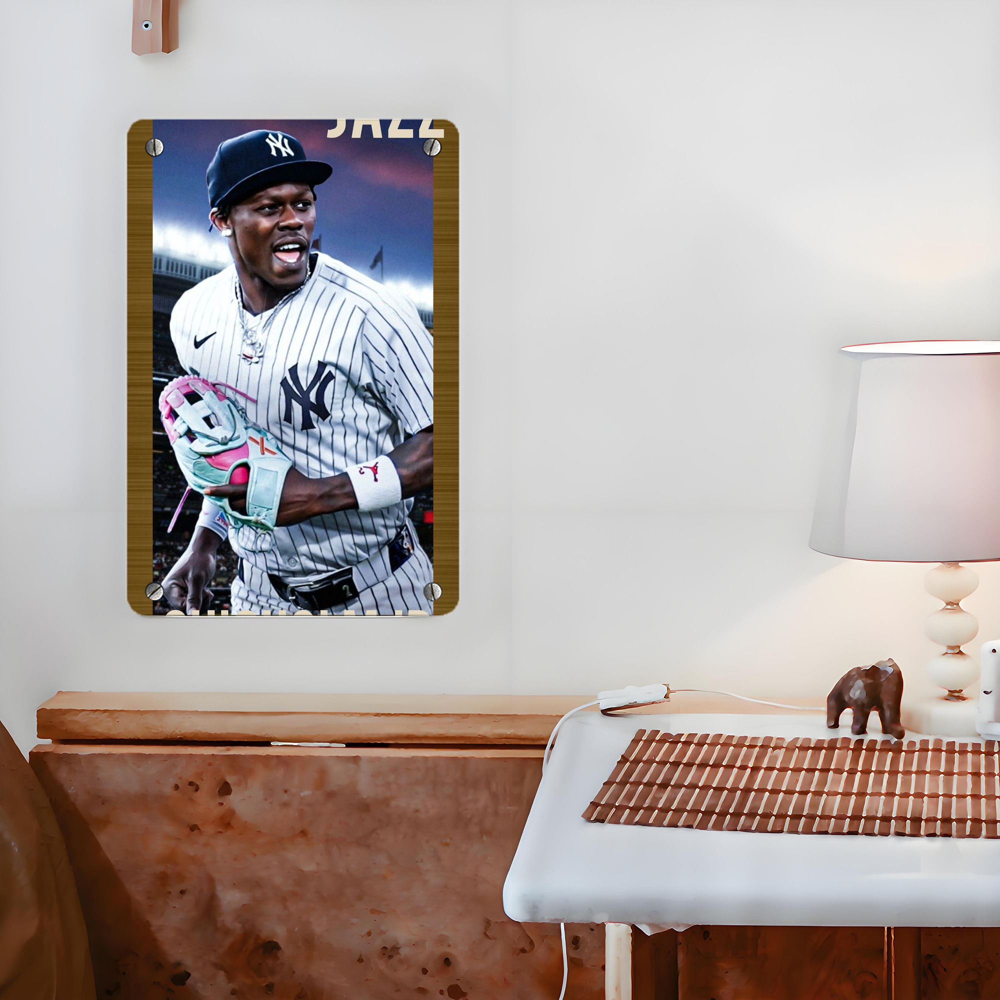 Jazz Chisholm Jr. 44 Metal Tin Sign 8x12inch - High-Quality Full-Print Decorative Wall Art, Durable Rust-Resistant Metal Plaque For Living Room, Bedroom, Kitchen, Office, Bar Décor