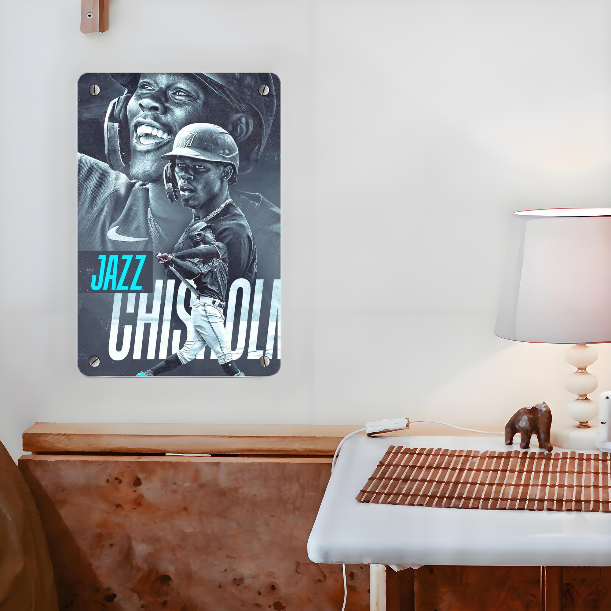 Jazz Chisholm Jr. 45 Metal Tin Sign 8x12inch - High-Quality Full-Print Decorative Wall Art, Durable Rust-Resistant Metal Plaque For Living Room, Bedroom, Kitchen, Office, Bar Décor