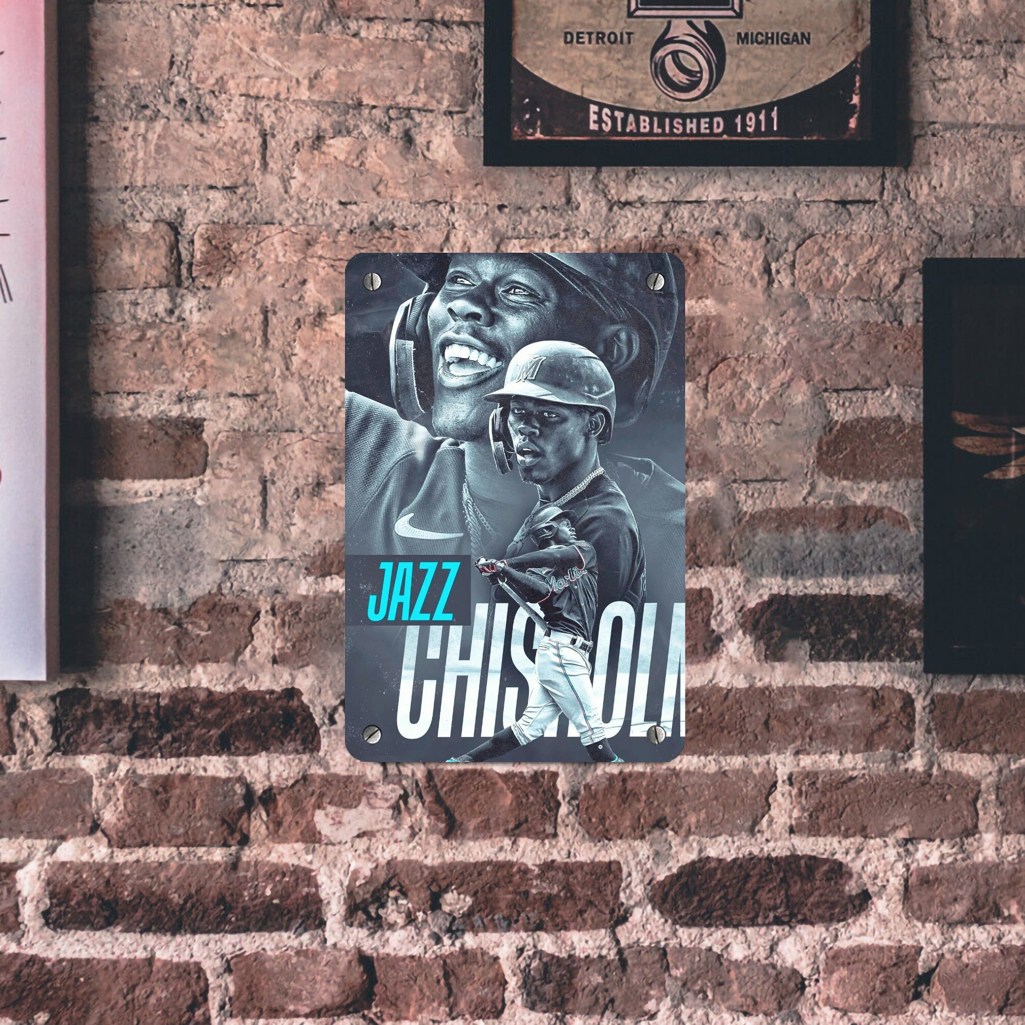 Jazz Chisholm Jr. 45 Metal Tin Sign 8x12inch - High-Quality Full-Print Decorative Wall Art, Durable Rust-Resistant Metal Plaque For Living Room, Bedroom, Kitchen, Office, Bar Décor