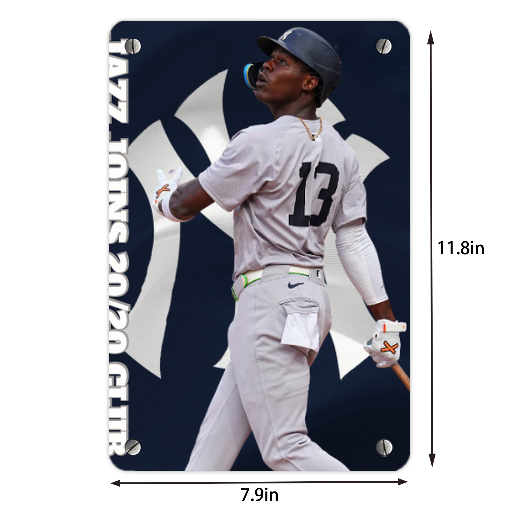 Jazz Chisholm Jr. 47 Metal Tin Sign 8x12inch - High-Quality Full-Print Decorative Wall Art, Durable Rust-Resistant Metal Plaque For Living Room, Bedroom, Kitchen, Office, Bar Décor