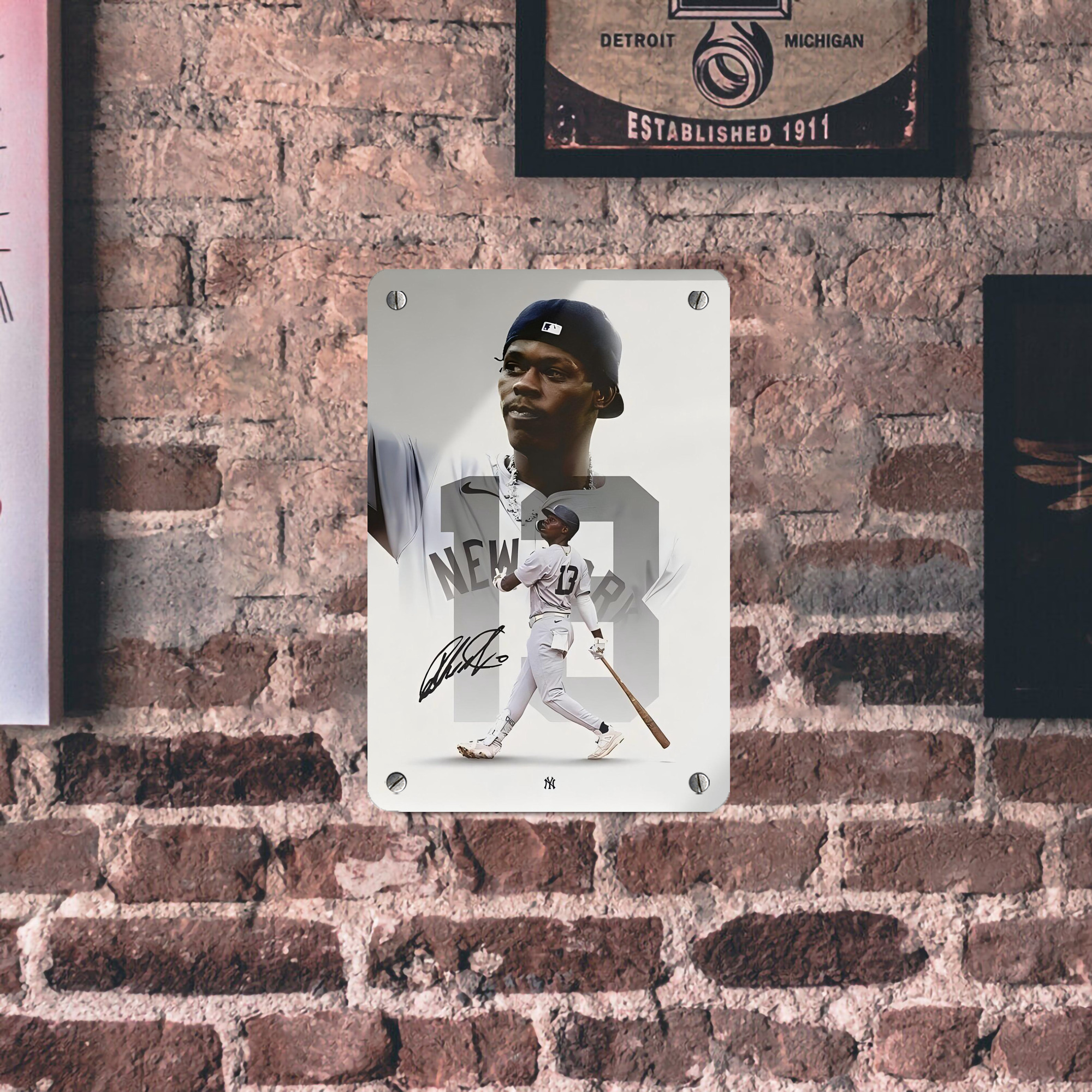 Jazz Chisholm Jr. 50 Metal Tin Sign 8x12inch - High-Quality Full-Print Decorative Wall Art, Durable Rust-Resistant Metal Plaque For Living Room, Bedroom, Kitchen, Office, Bar Décor