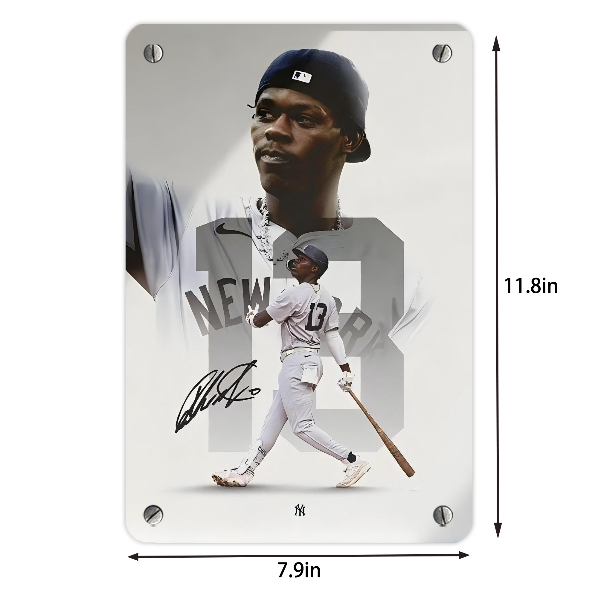 Jazz Chisholm Jr. 50 Metal Tin Sign 8x12inch - High-Quality Full-Print Decorative Wall Art, Durable Rust-Resistant Metal Plaque For Living Room, Bedroom, Kitchen, Office, Bar Décor