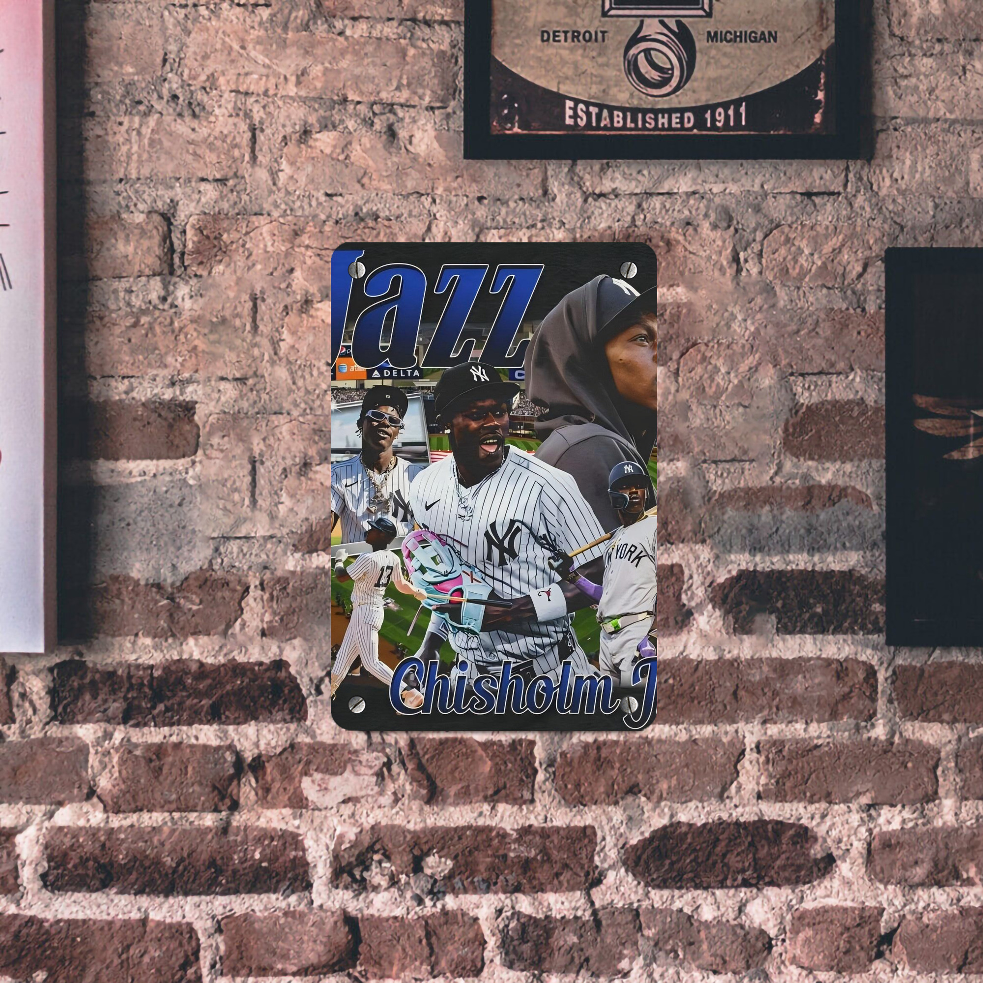 Jazz Chisholm Jr. 55 Metal Tin Sign 8x12inch - High-Quality Full-Print Decorative Wall Art, Durable Rust-Resistant Metal Plaque For Living Room, Bedroom, Kitchen, Office, Bar Décor