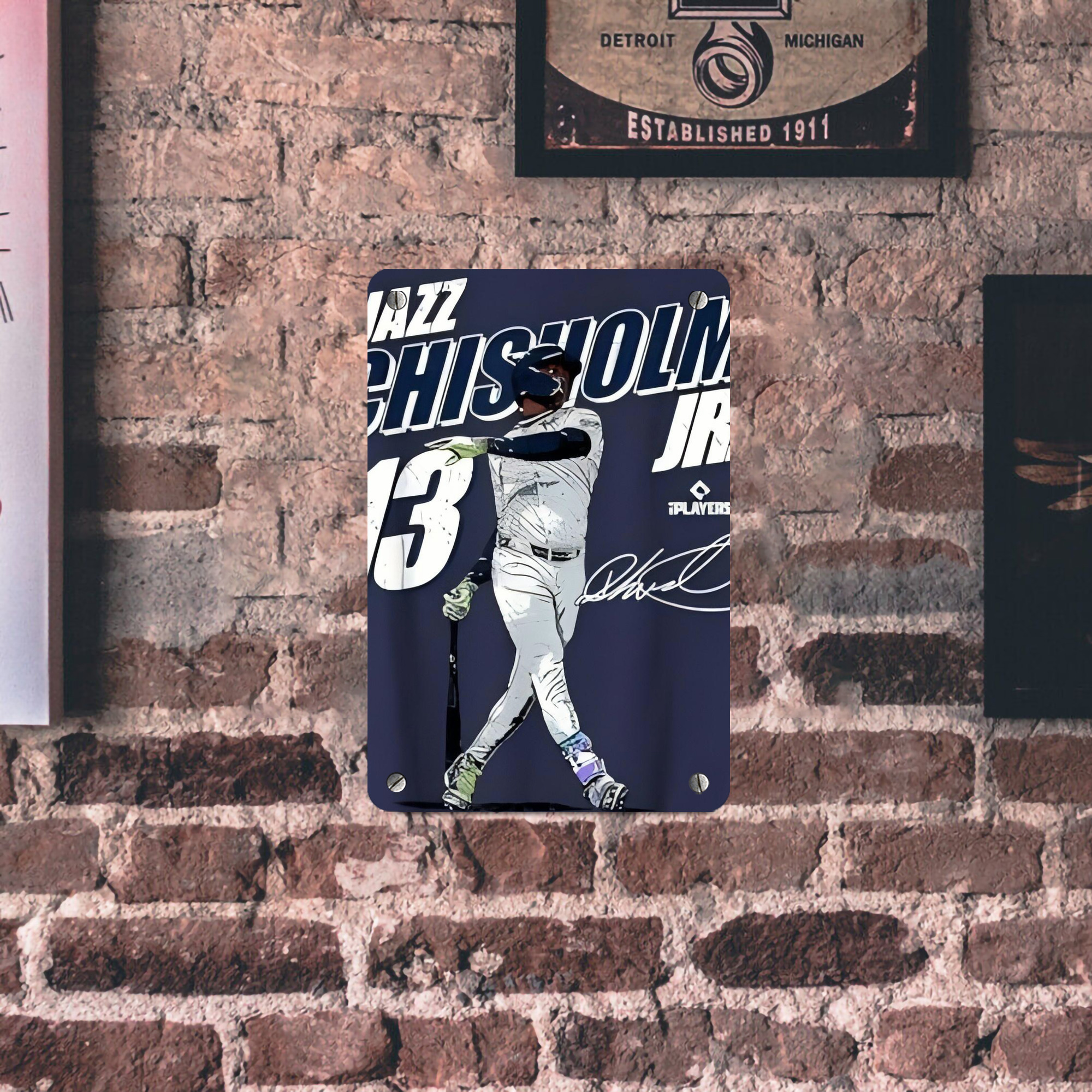 Jazz Chisholm Jr. 59 Metal Tin Sign 8x12inch - High-Quality Full-Print Decorative Wall Art, Durable Rust-Resistant Metal Plaque For Living Room, Bedroom, Kitchen, Office, Bar Décor