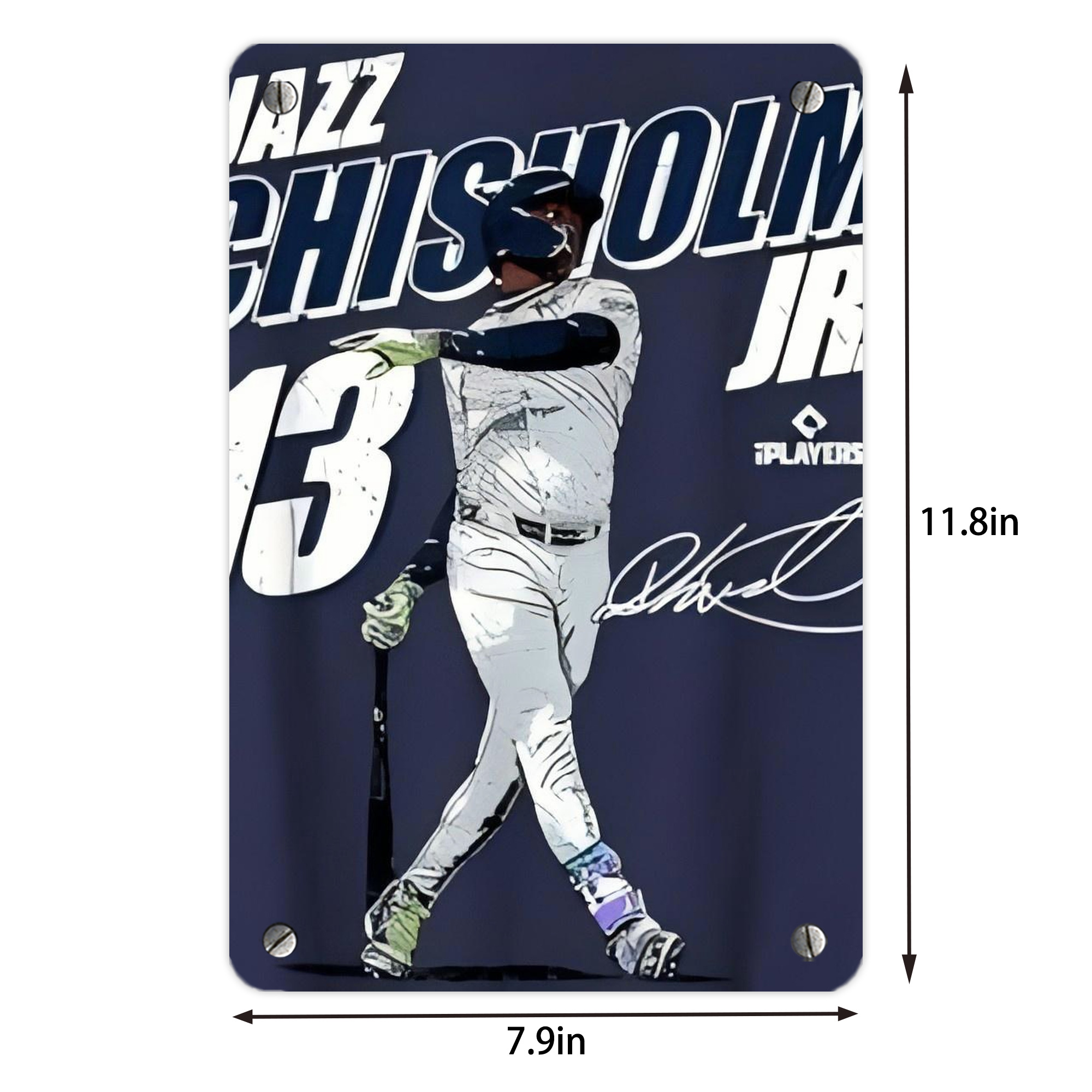 Jazz Chisholm Jr. 59 Metal Tin Sign 8x12inch - High-Quality Full-Print Decorative Wall Art, Durable Rust-Resistant Metal Plaque For Living Room, Bedroom, Kitchen, Office, Bar Décor