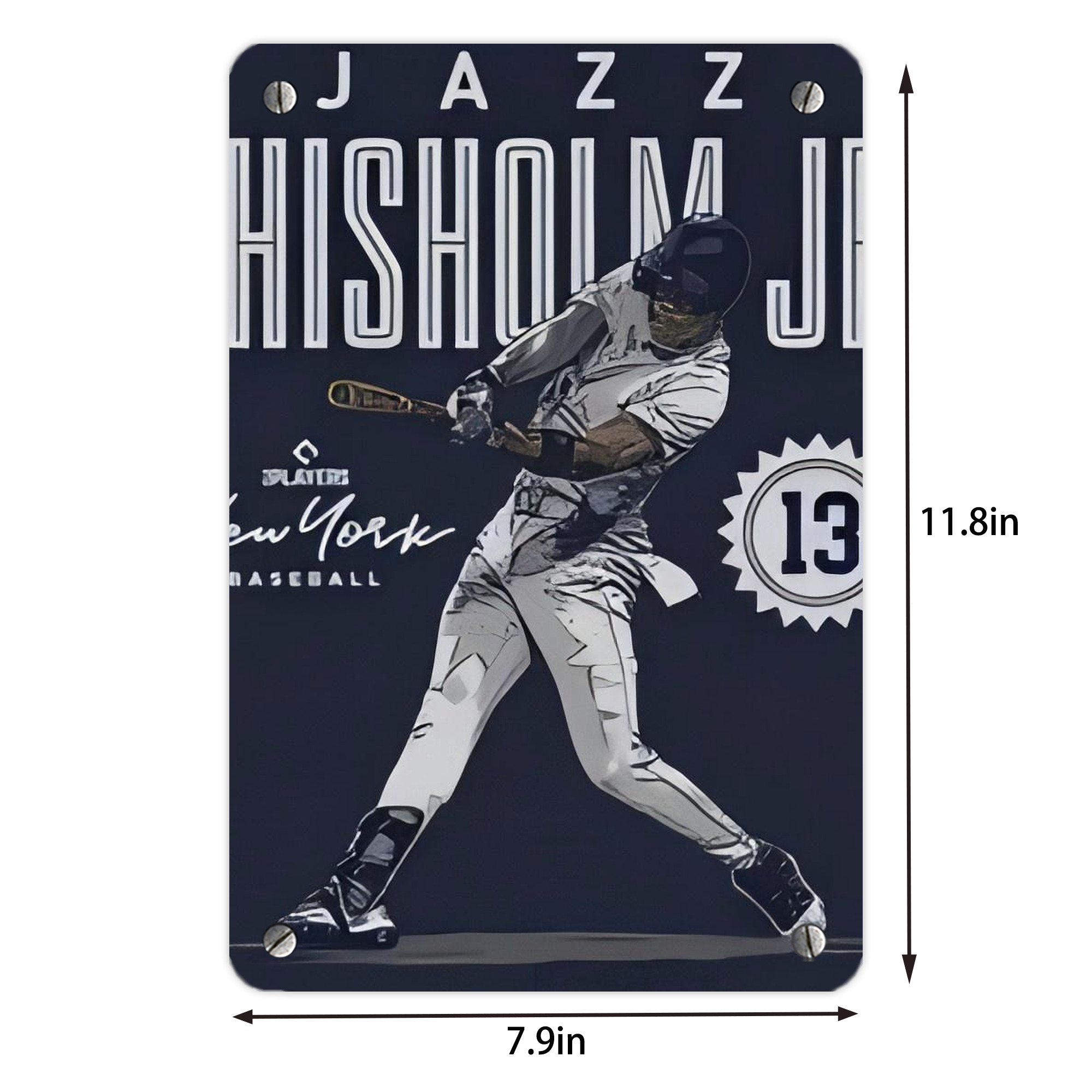 Jazz Chisholm Jr. 60 Metal Tin Sign 8x12inch - High-Quality Full-Print Decorative Wall Art, Durable Rust-Resistant Metal Plaque For Living Room, Bedroom, Kitchen, Office, Bar Décor