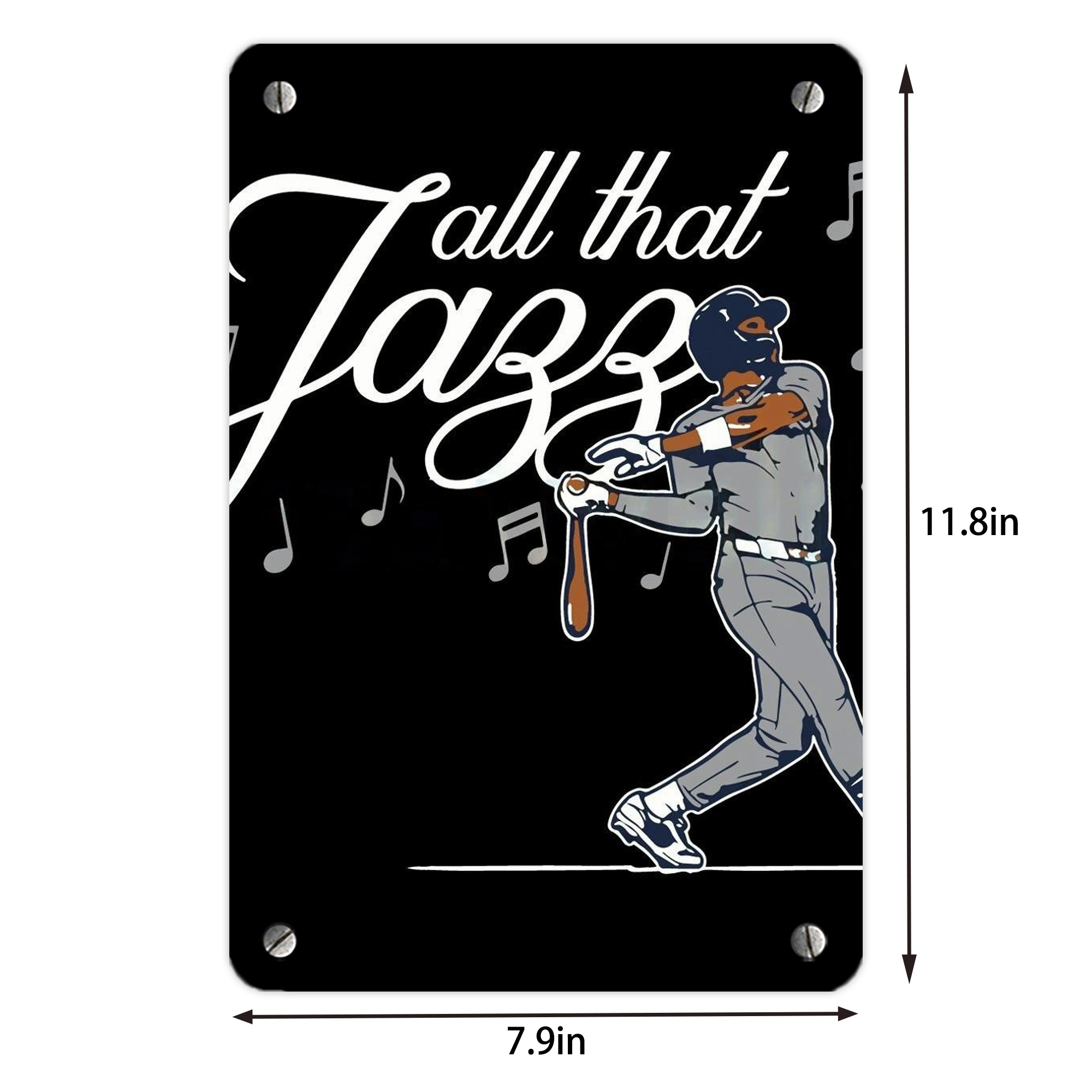 Jazz Chisholm Jr. 62 Metal Tin Sign 8x12inch - High-Quality Full-Print Decorative Wall Art, Durable Rust-Resistant Metal Plaque For Living Room, Bedroom, Kitchen, Office, Bar Décor