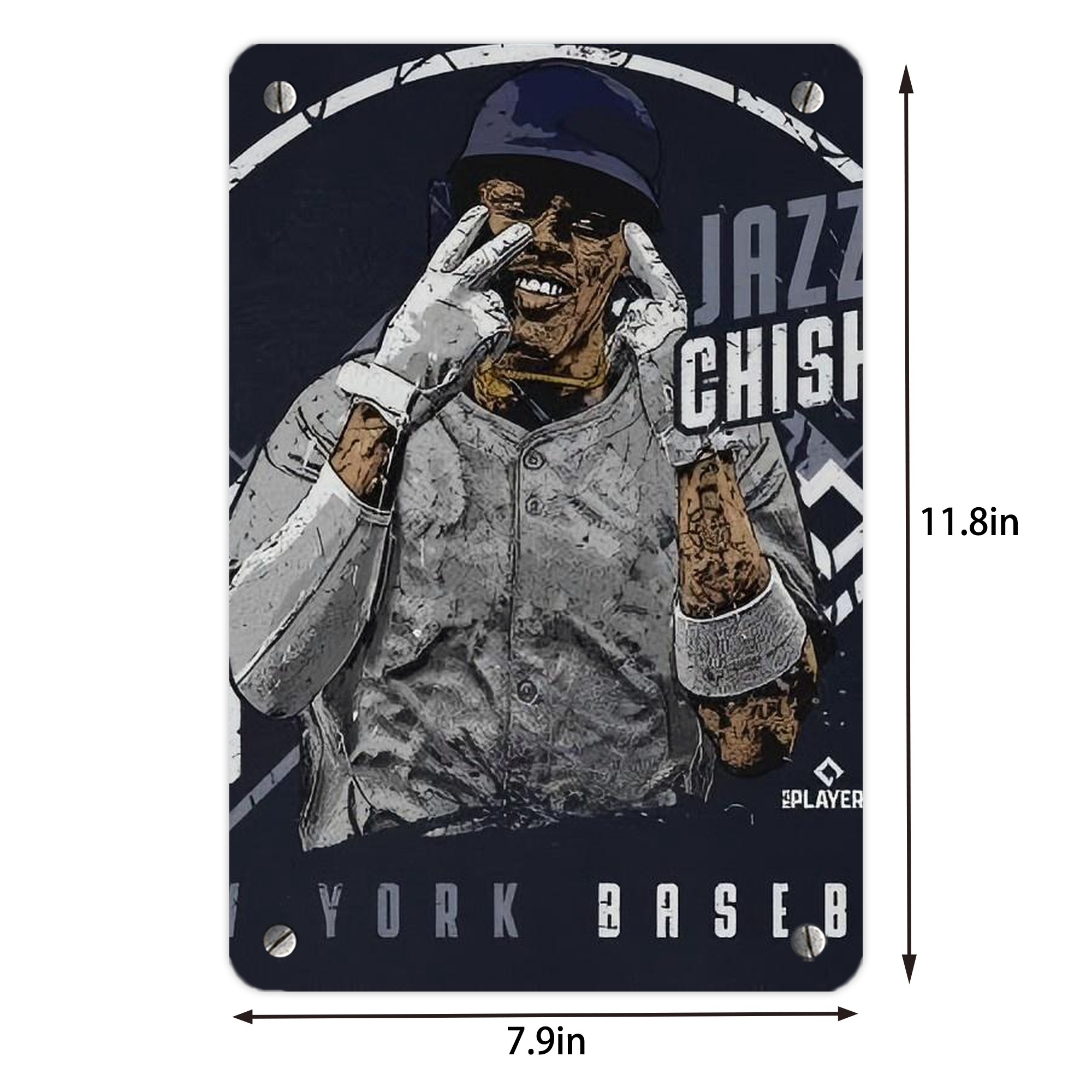Jazz Chisholm Jr. 65 Metal Tin Sign 8x12inch - High-Quality Full-Print Decorative Wall Art, Durable Rust-Resistant Metal Plaque For Living Room, Bedroom, Kitchen, Office, Bar Décor
