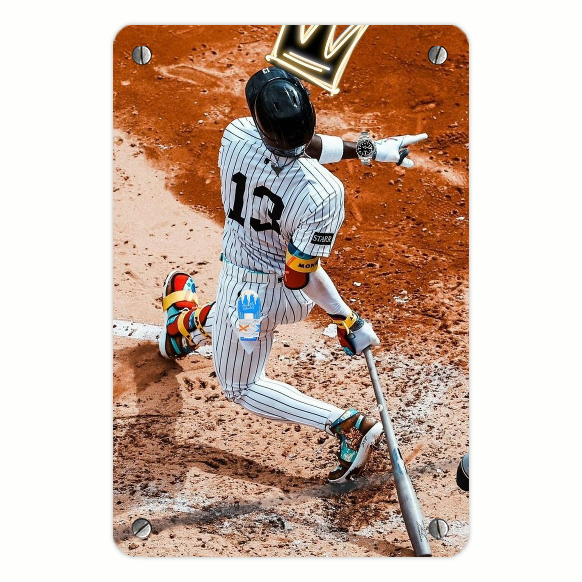 Jazz Chisholm Jr. 35 Metal Tin Sign 8x12inch - High-Quality Full-Print Decorative Wall Art, Durable Rust-Resistant Metal Plaque For Living Room, Bedroom, Kitchen, Office, Bar Décor