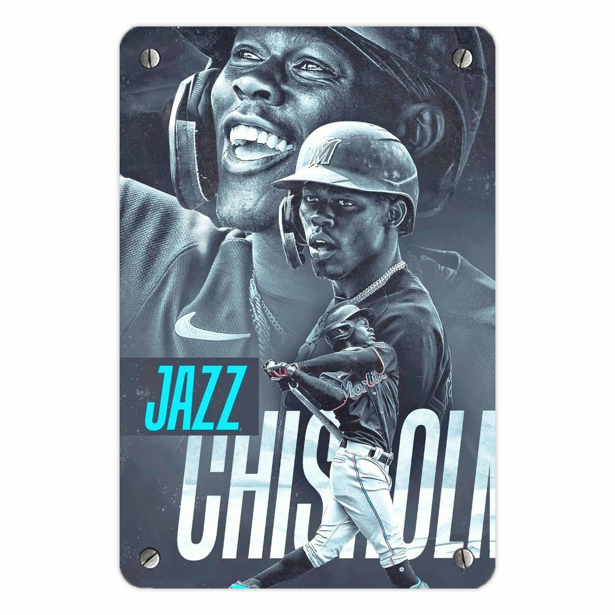 Jazz Chisholm Jr. 45 Metal Tin Sign 8x12inch - High-Quality Full-Print Decorative Wall Art, Durable Rust-Resistant Metal Plaque For Living Room, Bedroom, Kitchen, Office, Bar Décor