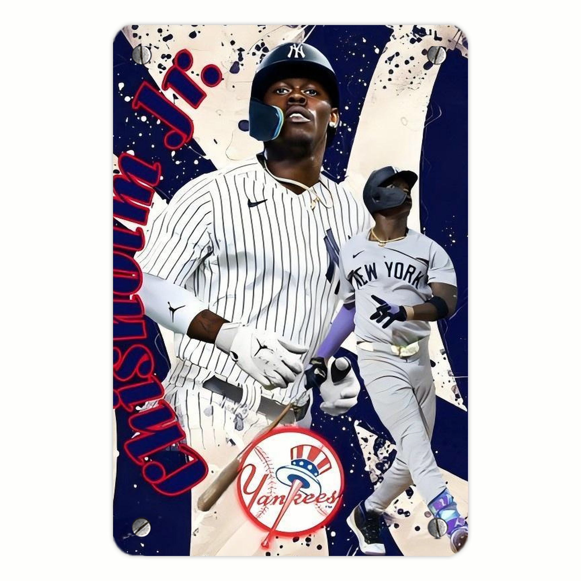 Jazz Chisholm Jr. 48 Metal Tin Sign 8x12inch - High-Quality Full-Print Decorative Wall Art, Durable Rust-Resistant Metal Plaque For Living Room, Bedroom, Kitchen, Office, Bar Décor