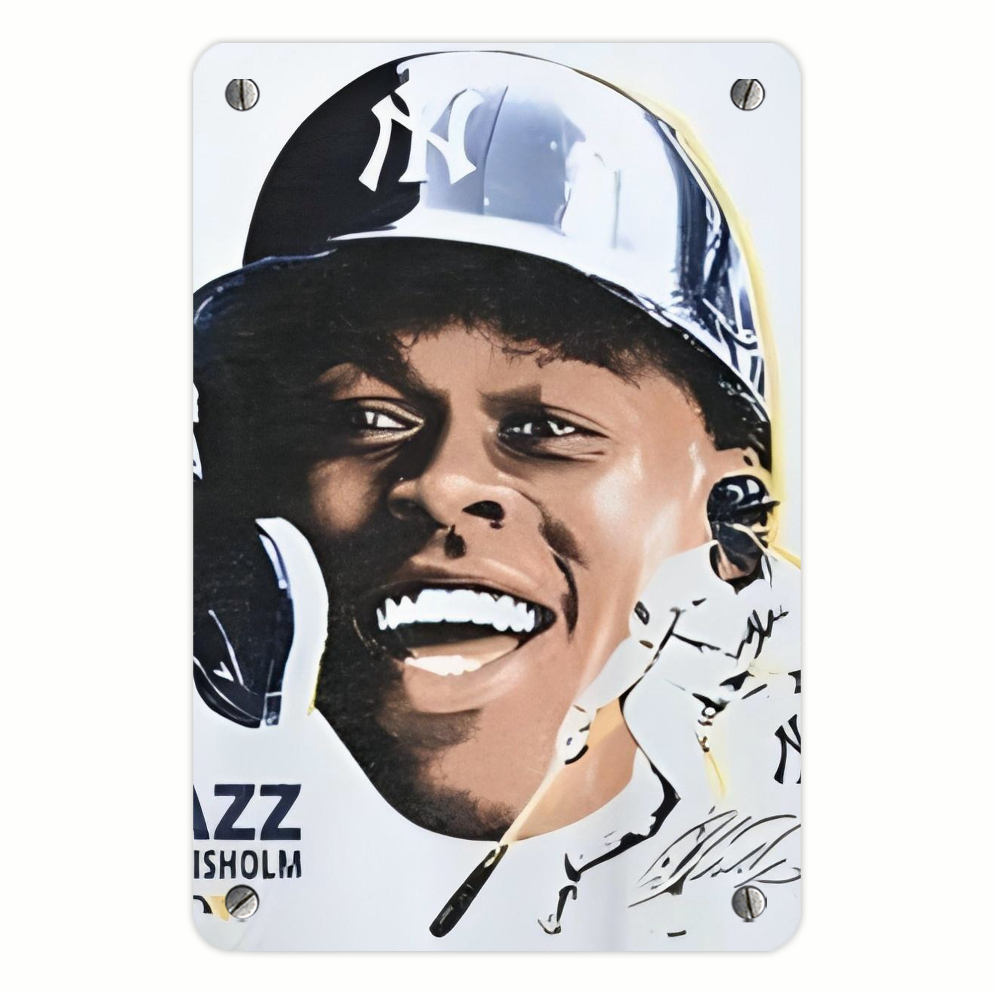 Jazz Chisholm Jr. 52 Metal Tin Sign 8x12inch - High-Quality Full-Print Decorative Wall Art, Durable Rust-Resistant Metal Plaque For Living Room, Bedroom, Kitchen, Office, Bar Décor