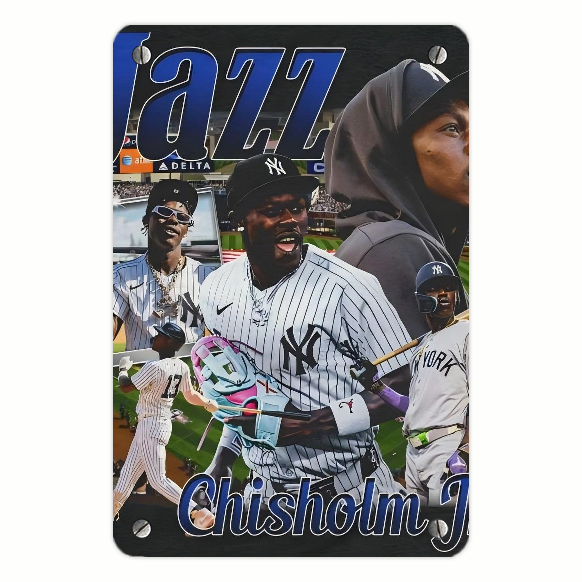 Jazz Chisholm Jr. 55 Metal Tin Sign 8x12inch - High-Quality Full-Print Decorative Wall Art, Durable Rust-Resistant Metal Plaque For Living Room, Bedroom, Kitchen, Office, Bar Décor