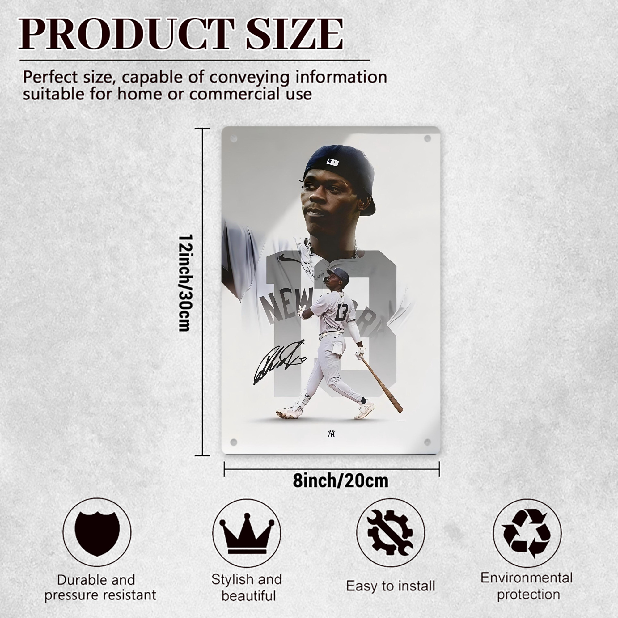 Jazz Chisholm Jr. 50 8x12inch Vertical Aluminum Sign - Durable Fade-Resistant Indoor/Outdoor Safety & Information Plaque For Office, Hotel, Restaurant, Bar, Public Spaces