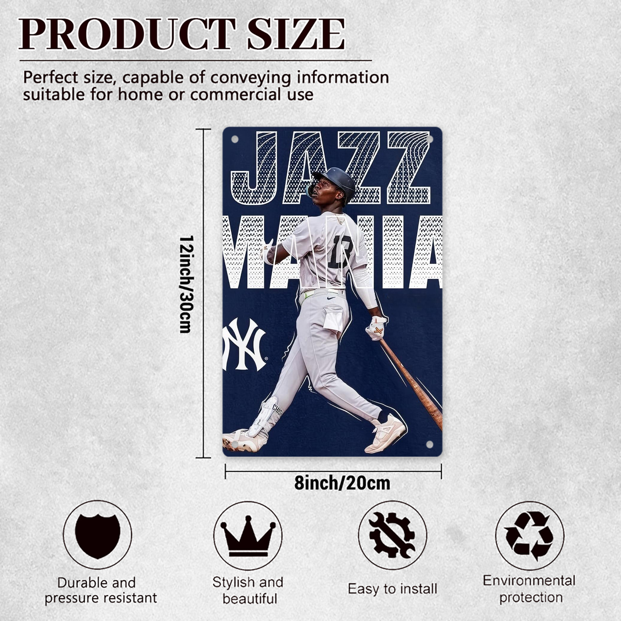 Jazz Chisholm Jr. 51 8x12inch Vertical Aluminum Sign - Durable Fade-Resistant Indoor/Outdoor Safety & Information Plaque For Office, Hotel, Restaurant, Bar, Public Spaces