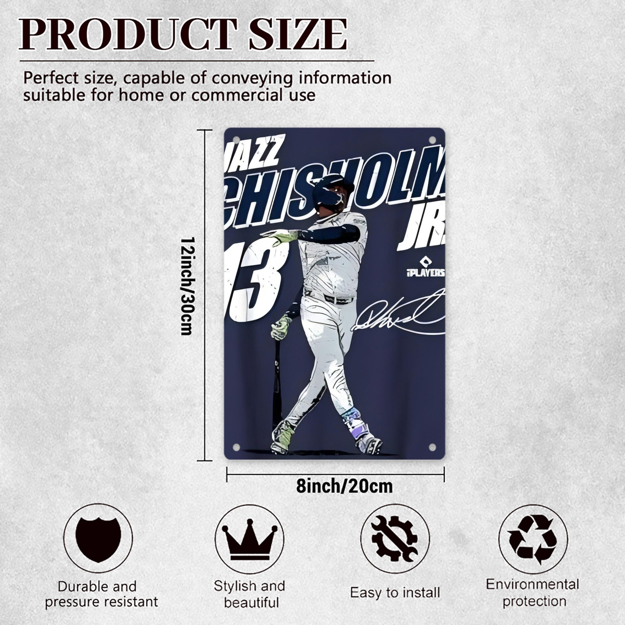 Jazz Chisholm Jr. 59 8x12inch Vertical Aluminum Sign - Durable Fade-Resistant Indoor/Outdoor Safety & Information Plaque For Office, Hotel, Restaurant, Bar, Public Spaces