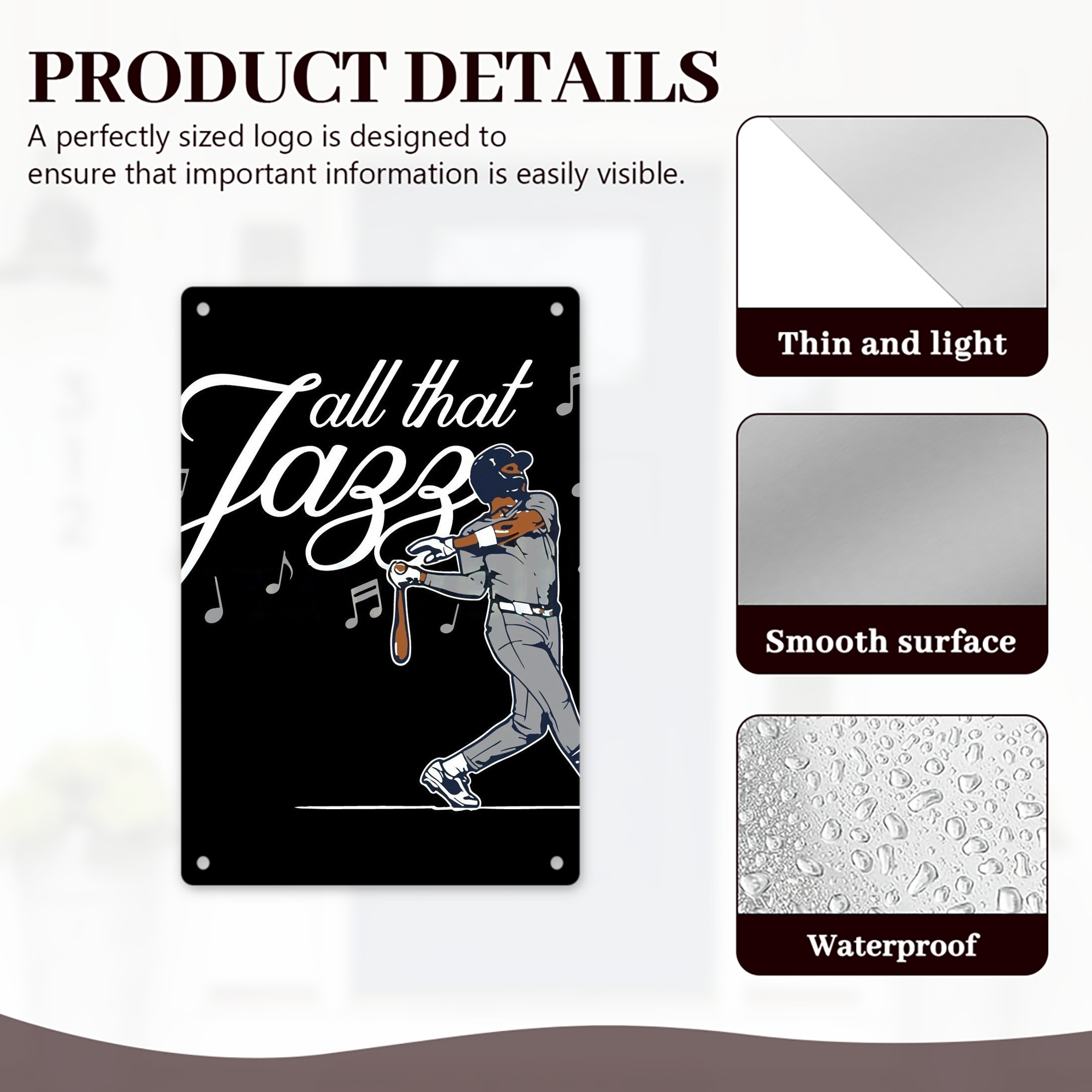 Jazz Chisholm Jr. 62 8x12inch Vertical Aluminum Sign - Durable Fade-Resistant Indoor/Outdoor Safety & Information Plaque For Office, Hotel, Restaurant, Bar, Public Spaces