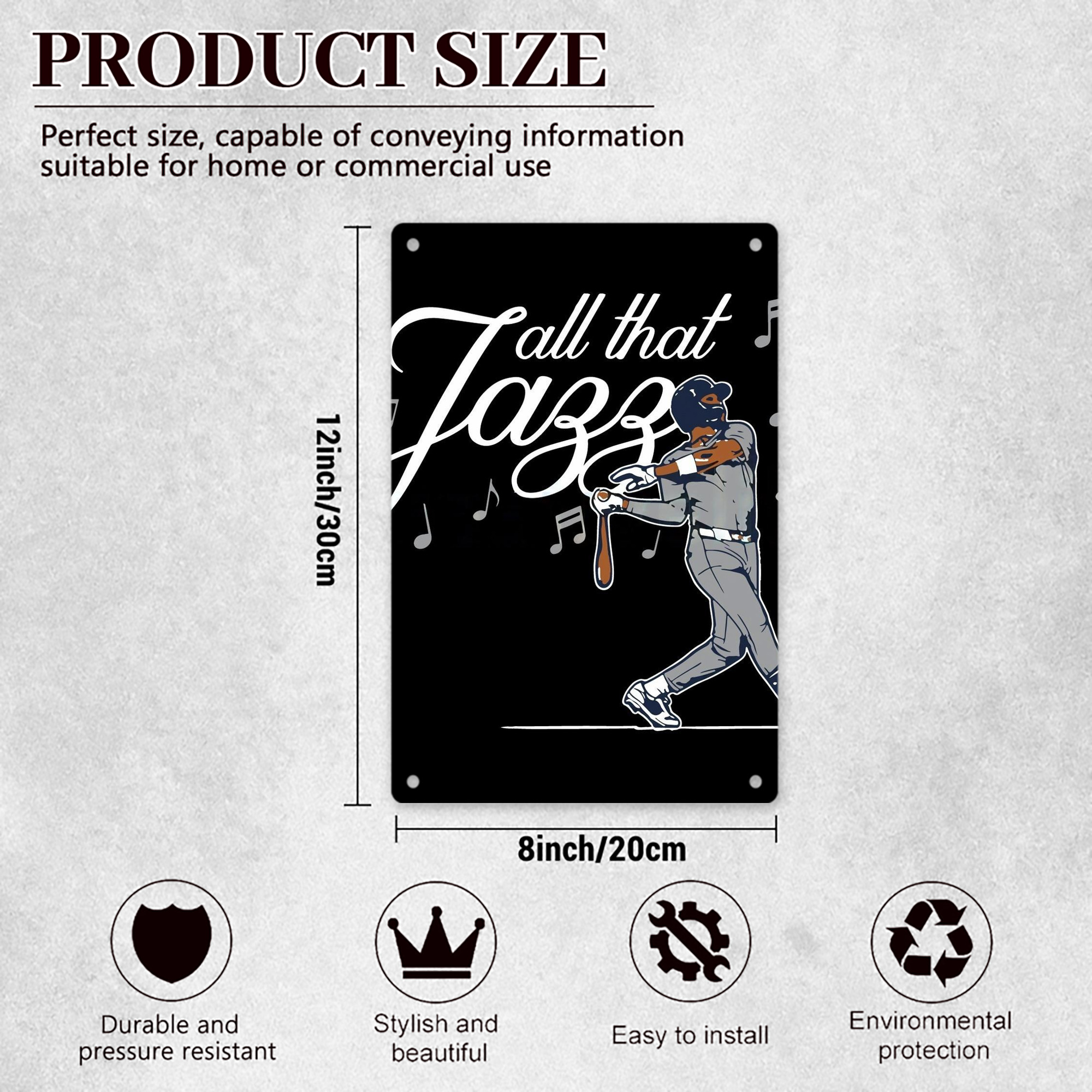 Jazz Chisholm Jr. 62 8x12inch Vertical Aluminum Sign - Durable Fade-Resistant Indoor/Outdoor Safety & Information Plaque For Office, Hotel, Restaurant, Bar, Public Spaces