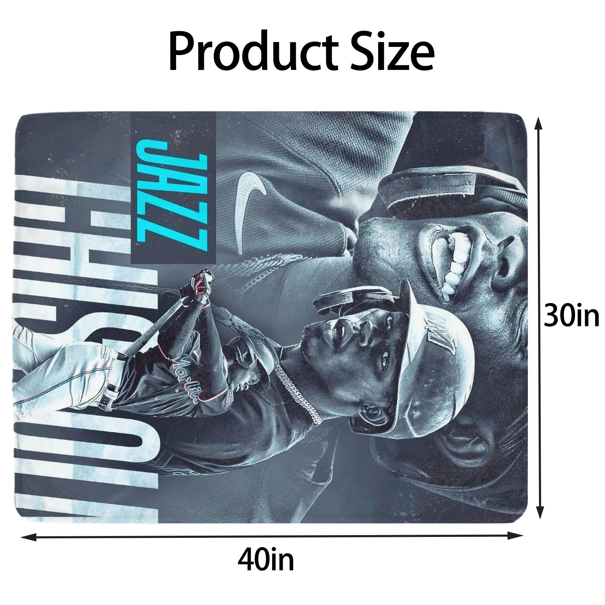 Jazz Chisholm Jr. 45 Soft Plush Fleece Blanket 30x40 Inch - 300GSM Flannel, Ultra Soft & Warm, Lightweight & Durable, Perfect For Kids, Adults, Couch, Bed, Camping, Travel, Gift For Family & Friends