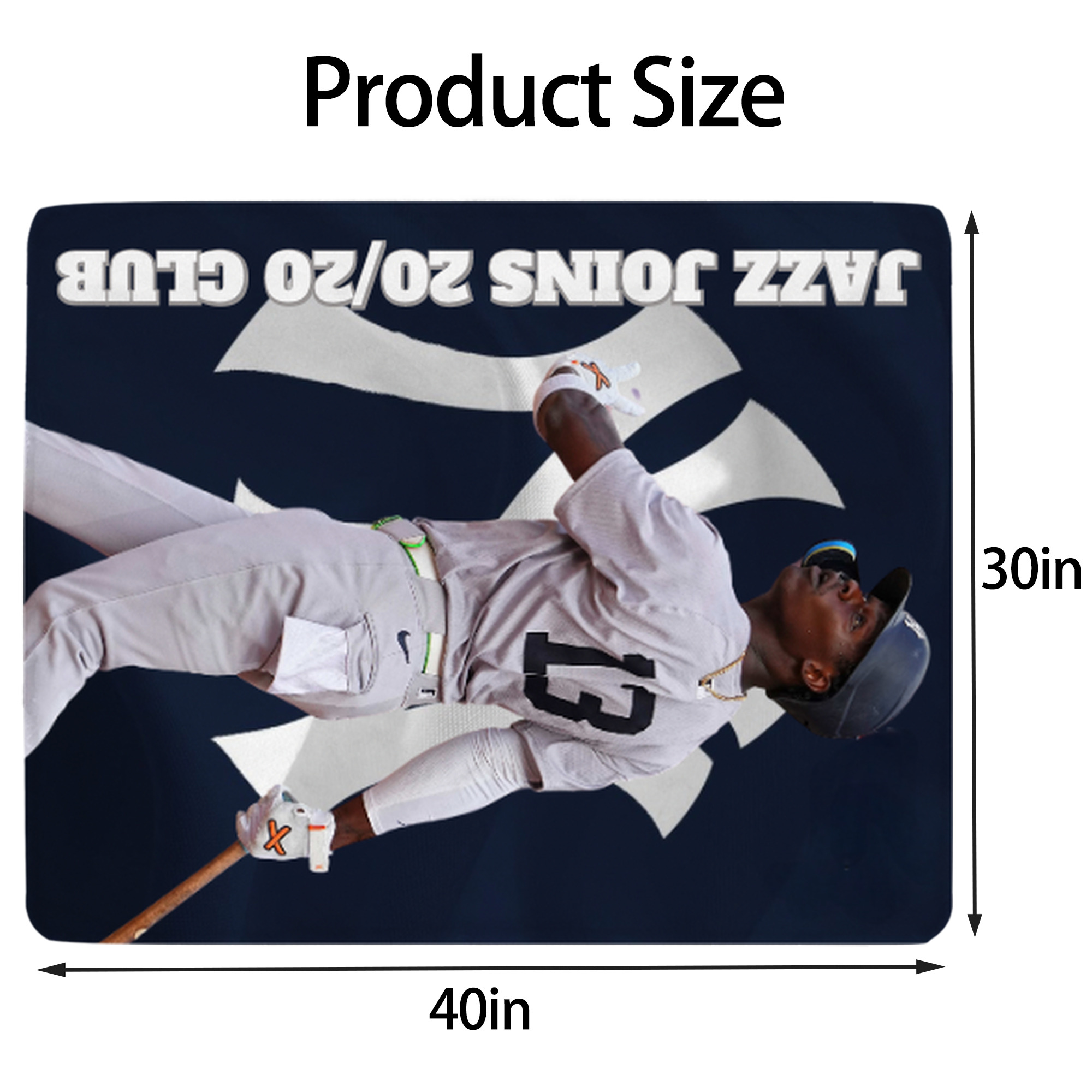 Jazz Chisholm Jr. 47 Soft Plush Fleece Blanket 30x40 Inch - 300GSM Flannel, Ultra Soft & Warm, Lightweight & Durable, Perfect For Kids, Adults, Couch, Bed, Camping, Travel, Gift For Family & Friends