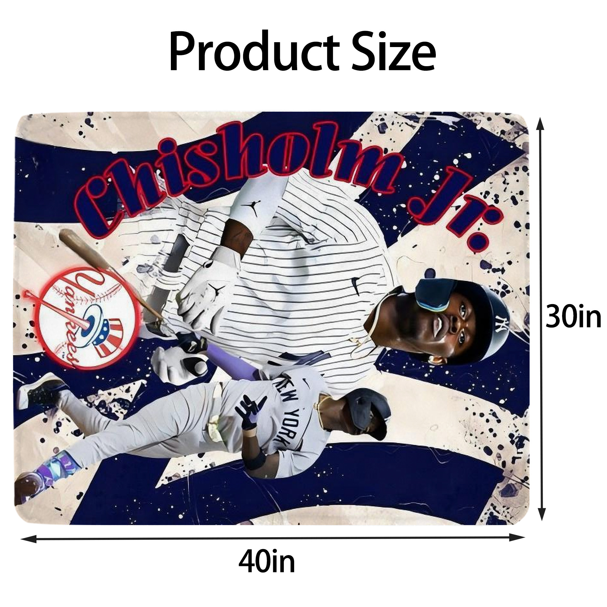 Jazz Chisholm Jr. 48 Soft Plush Fleece Blanket 30x40 Inch - 300GSM Flannel, Ultra Soft & Warm, Lightweight & Durable, Perfect For Kids, Adults, Couch, Bed, Camping, Travel, Gift For Family & Friends