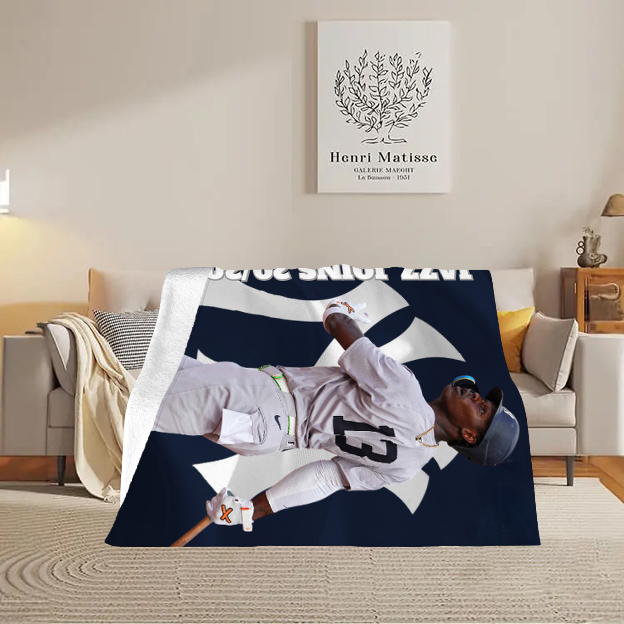 Jazz Chisholm Jr. 47 Soft Plush Fleece Blanket 30x40 Inch - 300GSM Flannel, Ultra Soft & Warm, Lightweight & Durable, Perfect For Kids, Adults, Couch, Bed, Camping, Travel, Gift For Family & Friends