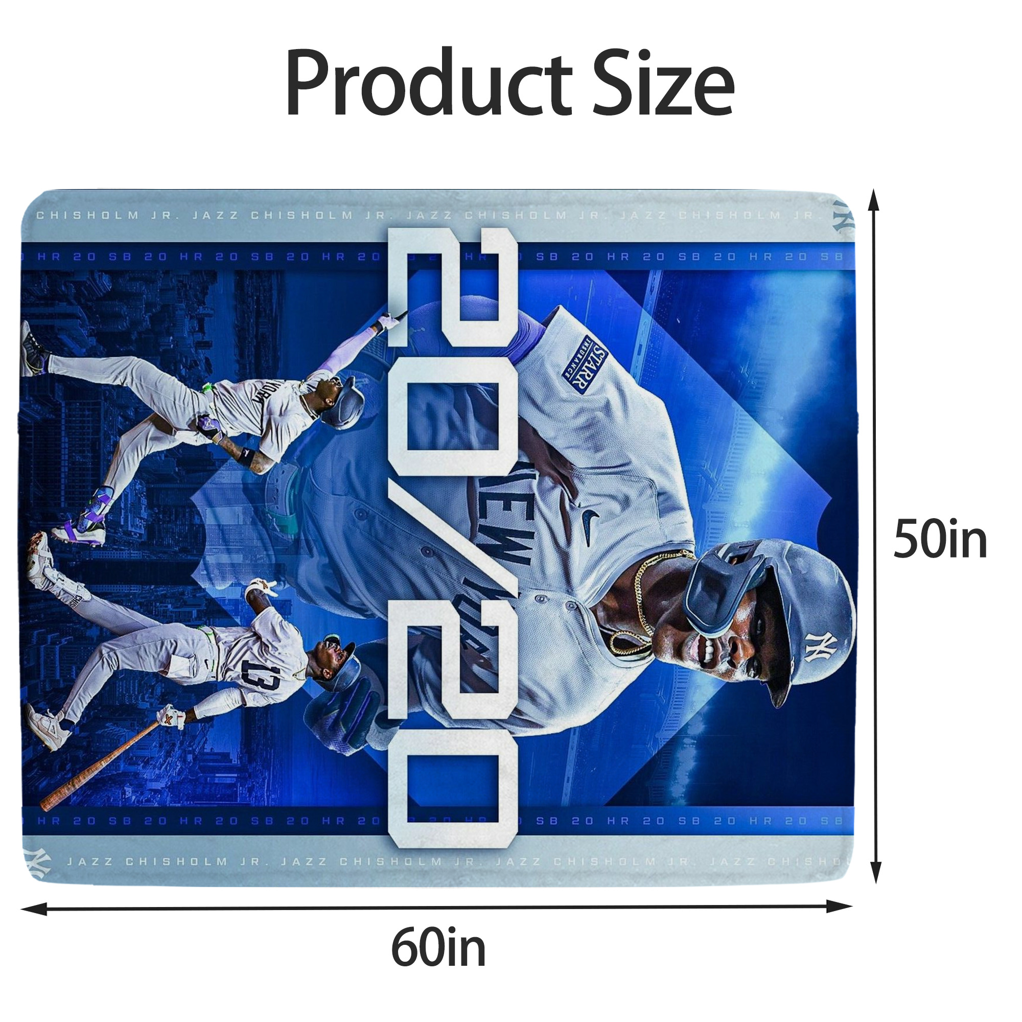 Jazz Chisholm Jr. 34 Soft Fleece Throw Blanket 50 X 60 Inch – Super Soft, Lightweight, And Durable – Perfect For Sofa, Bed, Camping, And More – Ideal Gift For Family And Friends