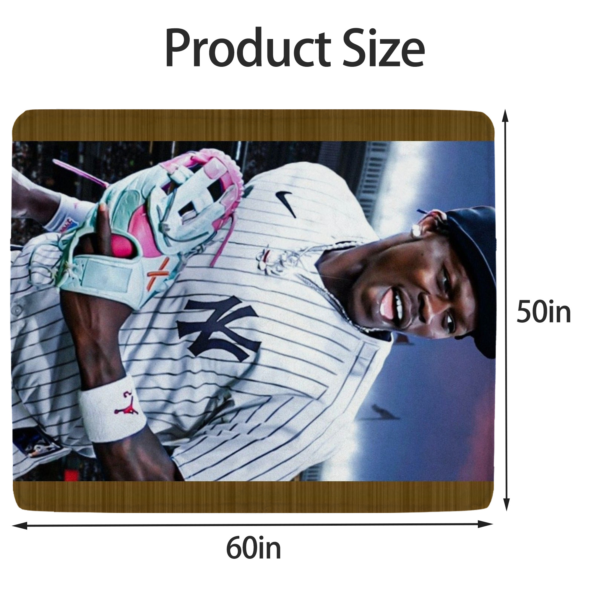 Jazz Chisholm Jr. 44 Soft Fleece Throw Blanket 50 X 60 Inch – Super Soft, Lightweight, And Durable – Perfect For Sofa, Bed, Camping, And More – Ideal Gift For Family And Friends