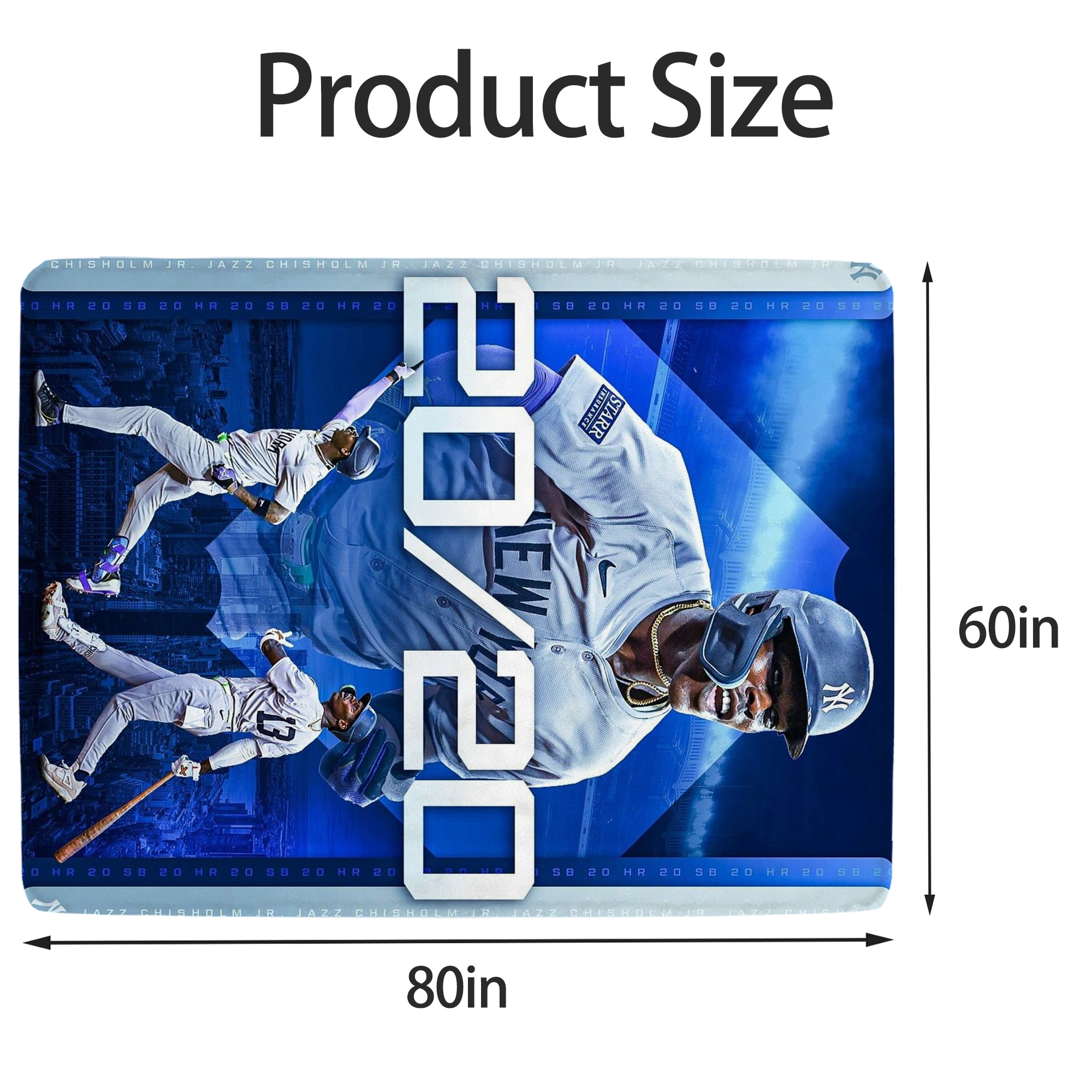 Jazz Chisholm Jr. 34 Soft Fleece Throw Blanket 60 X 80 Inch – Super Soft, Lightweight, And Durable – Perfect For Sofa, Bed, Camping, And More – Ideal Gift For Family And Friends