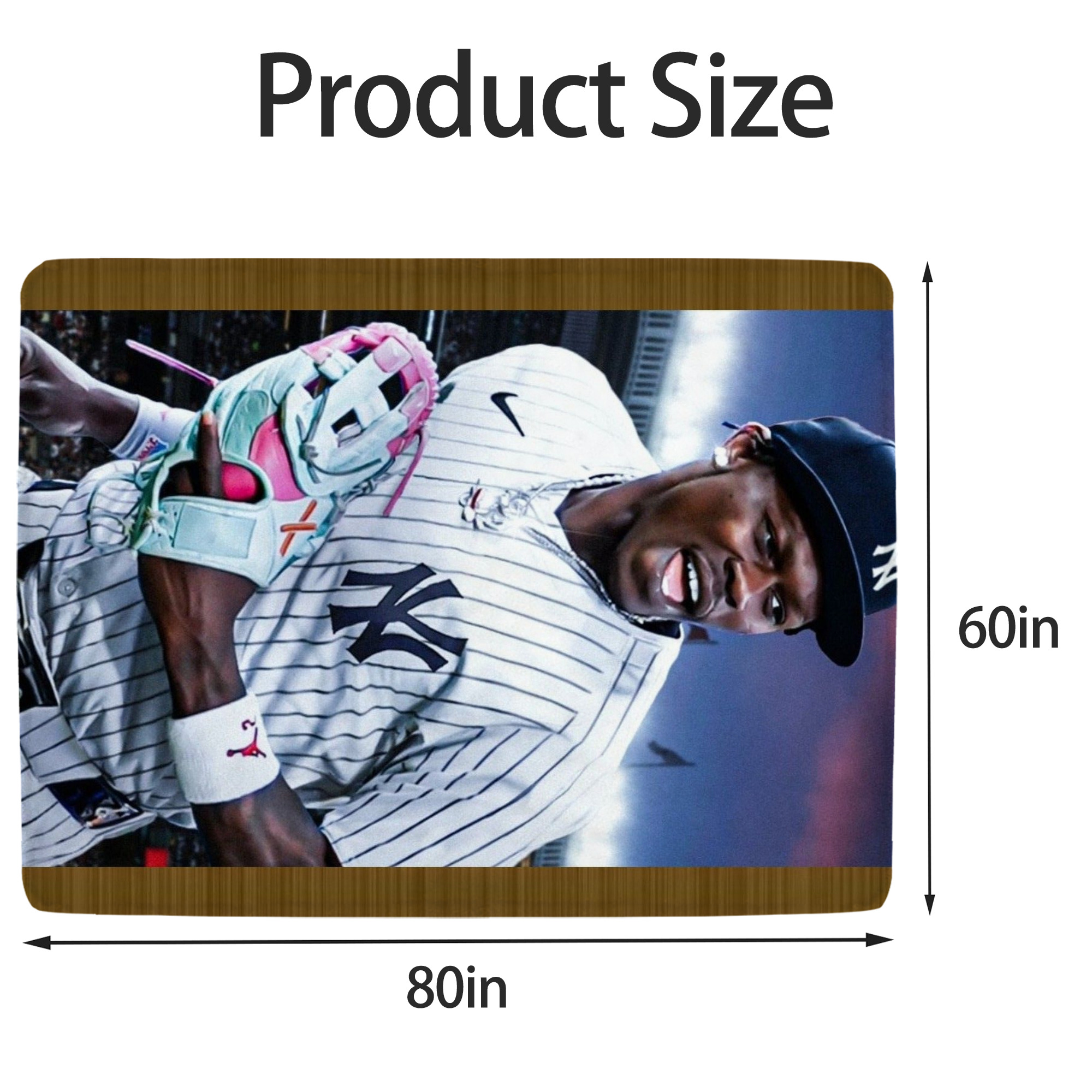 Jazz Chisholm Jr. 44 Soft Fleece Throw Blanket 60 X 80 Inch – Super Soft, Lightweight, And Durable – Perfect For Sofa, Bed, Camping, And More – Ideal Gift For Family And Friends