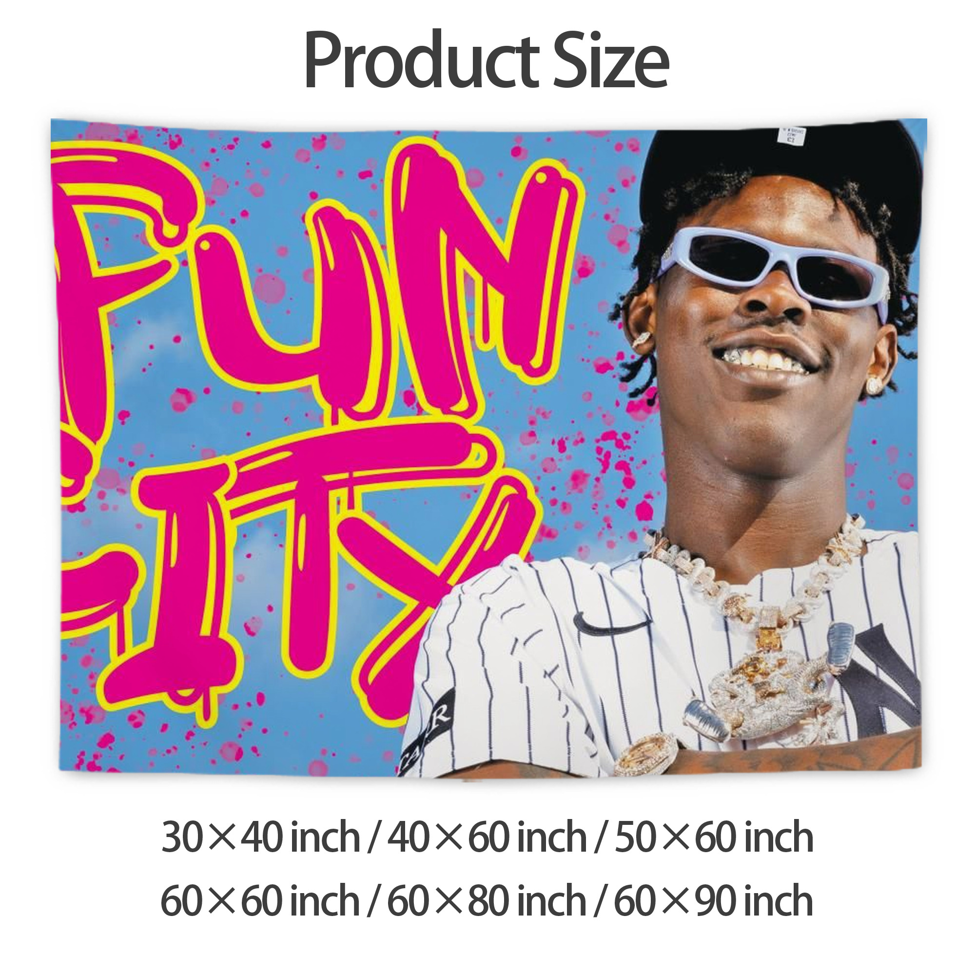 Jazz Chisholm Jr. 66 Wall Tapestry For Bedroom Aesthetic – Boho Style Polyester Fabric Wall Hanging With Hooks – 60 X 90 Inch Large Size, Lightweight, Durable, Easy To Hang