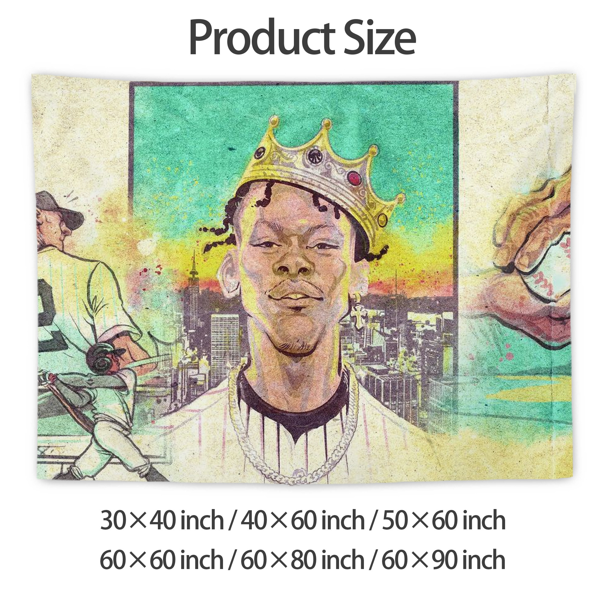 Jazz Chisholm Jr. 68 Wall Tapestry For Bedroom Aesthetic – Boho Style Polyester Fabric Wall Hanging With Hooks – 60 X 90 Inch Large Size, Lightweight, Durable, Easy To Hang