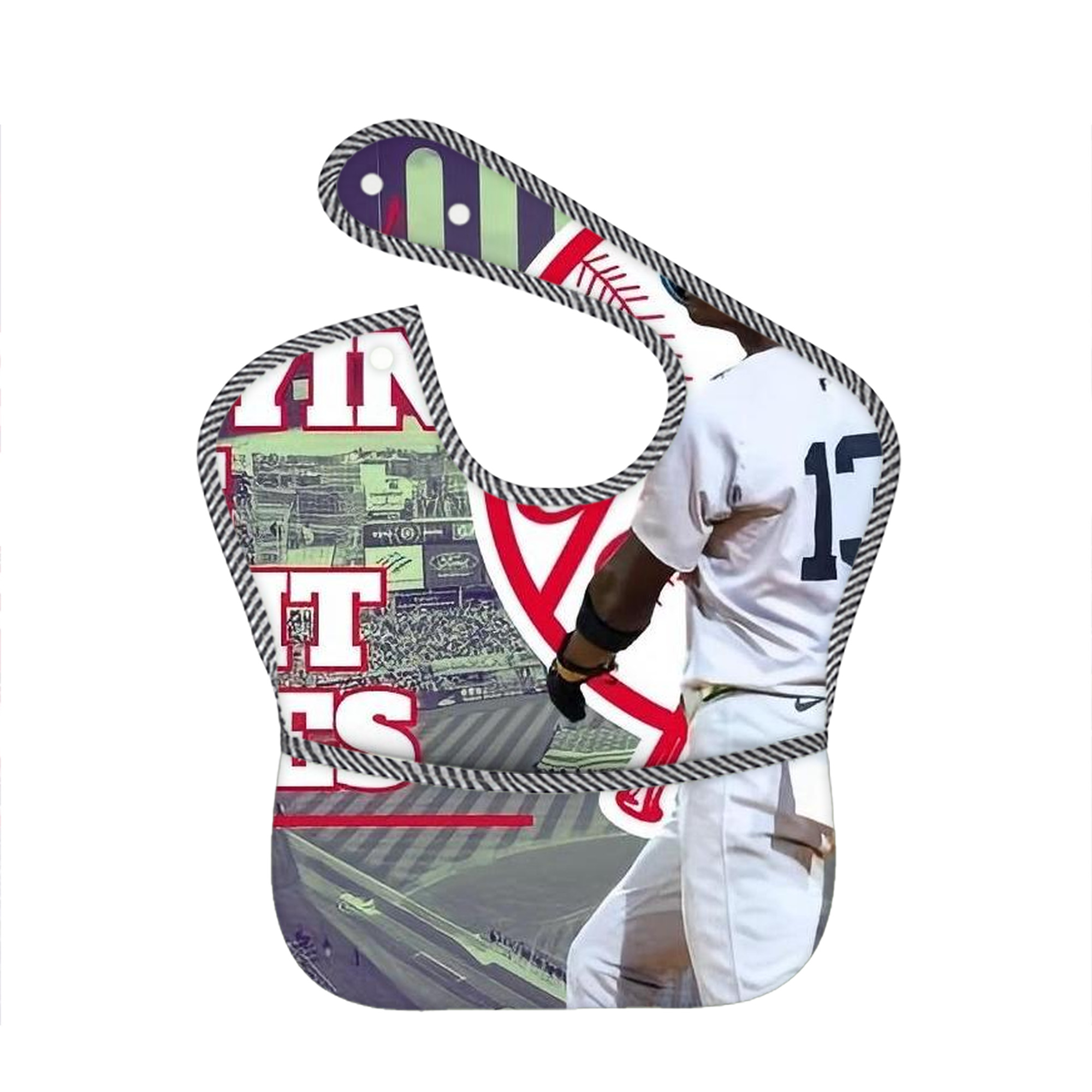  Adjustable Waterproof Toddler Bib – Full-Print Durable Polyester – Foldable Crumb Pocket – Easy Snap Closure – Soft