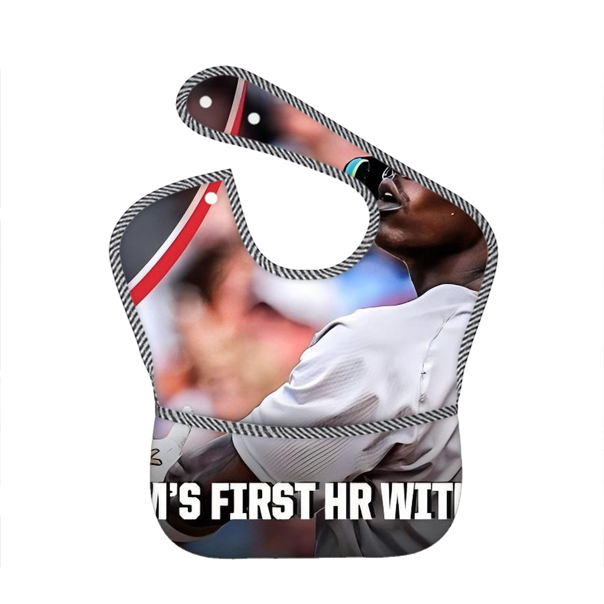 Jazz Chisholm Jr. 69 Adjustable Waterproof Toddler Bib – Full-Print Durable Polyester – Foldable Crumb Pocket – Easy Snap Closure – Soft