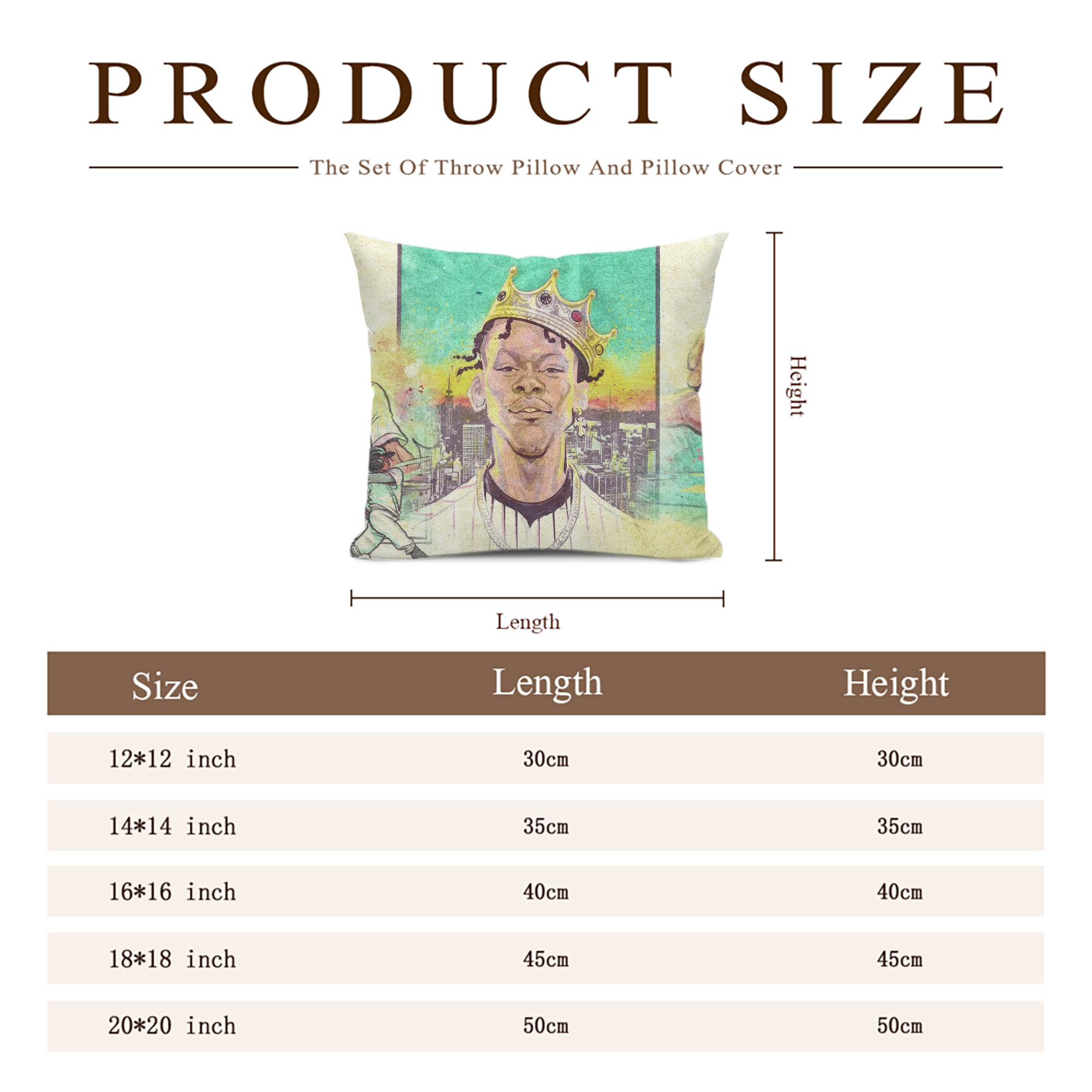 Jazz Chisholm Jr. 68 Soft Polyester Pillow Cover With Insert – Double-Sided Design, Invisible Zipper, Durable & Breathable – Easy Care Cushion Set