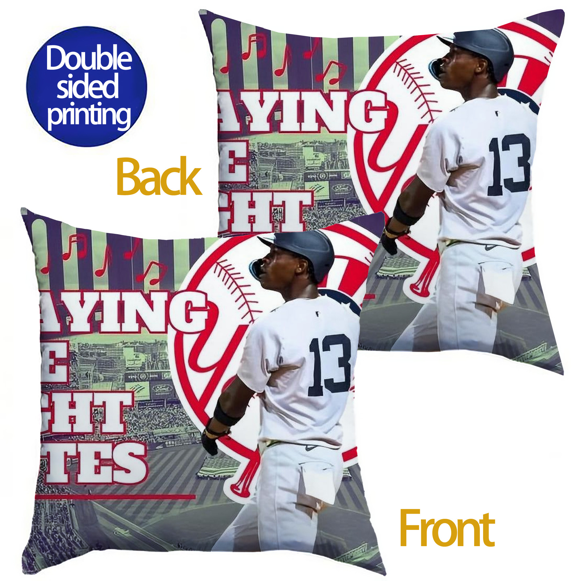  Soft Polyester Pillow Cover With Insert – Double-Sided Design, Invisible Zipper, Durable & Breathable – Easy Care Cushion Set